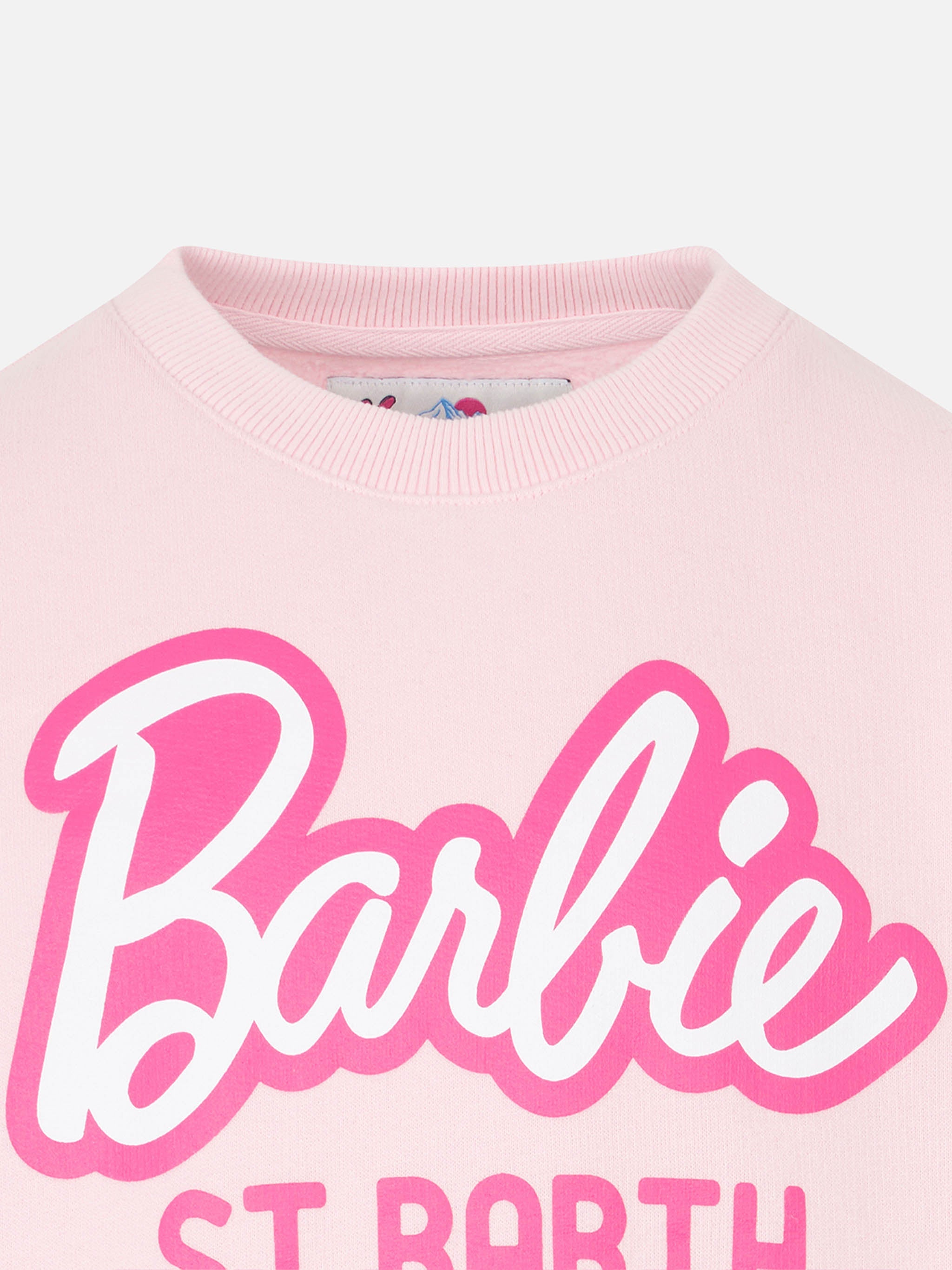 Girl Fleece Sweatshirt With Barbie St. Barth Print | Special Edition Pink