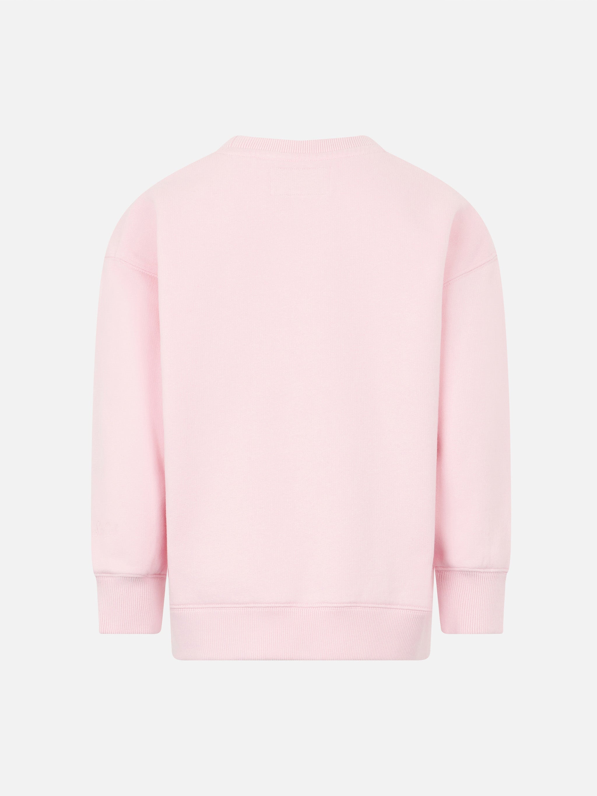 Girl Fleece Sweatshirt With Barbie St. Barth Print | Special Edition Pink