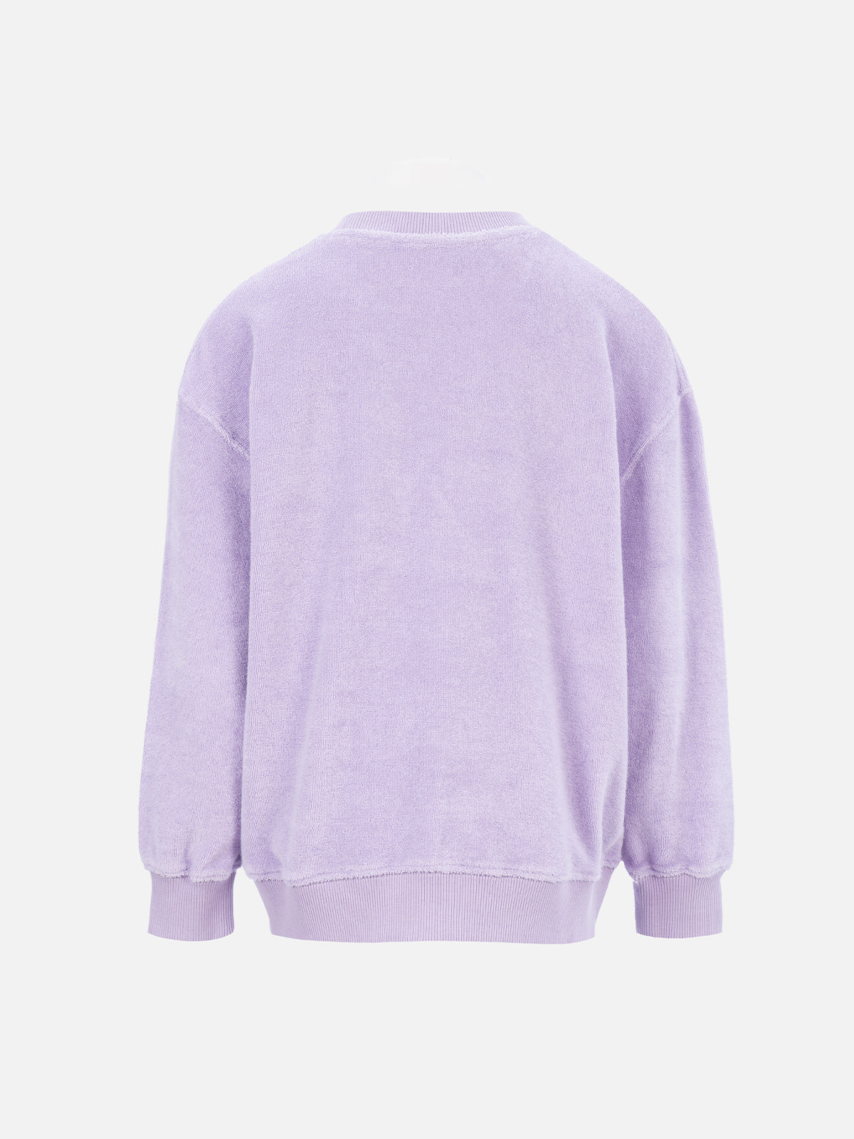 Girl Lilac Terry Sweatshirt Briony With Saint Barth Logo Pink