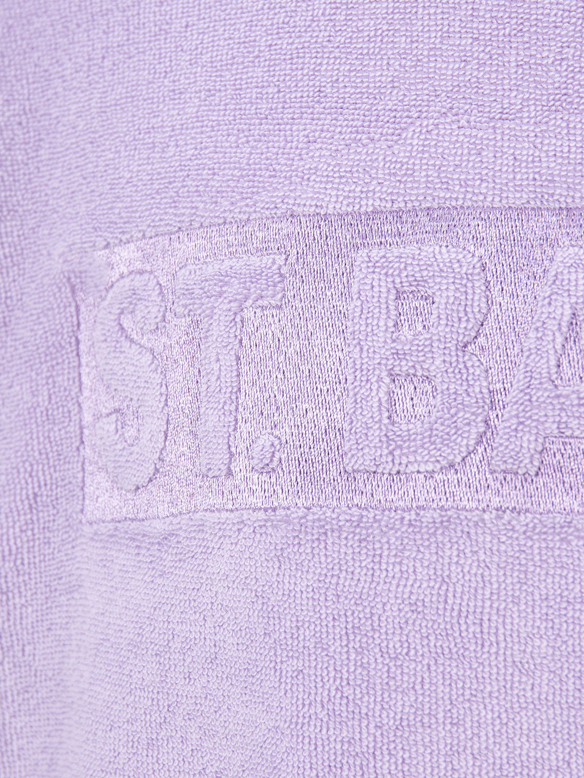 Girl Lilac Terry Sweatshirt Briony With Saint Barth Logo Pink