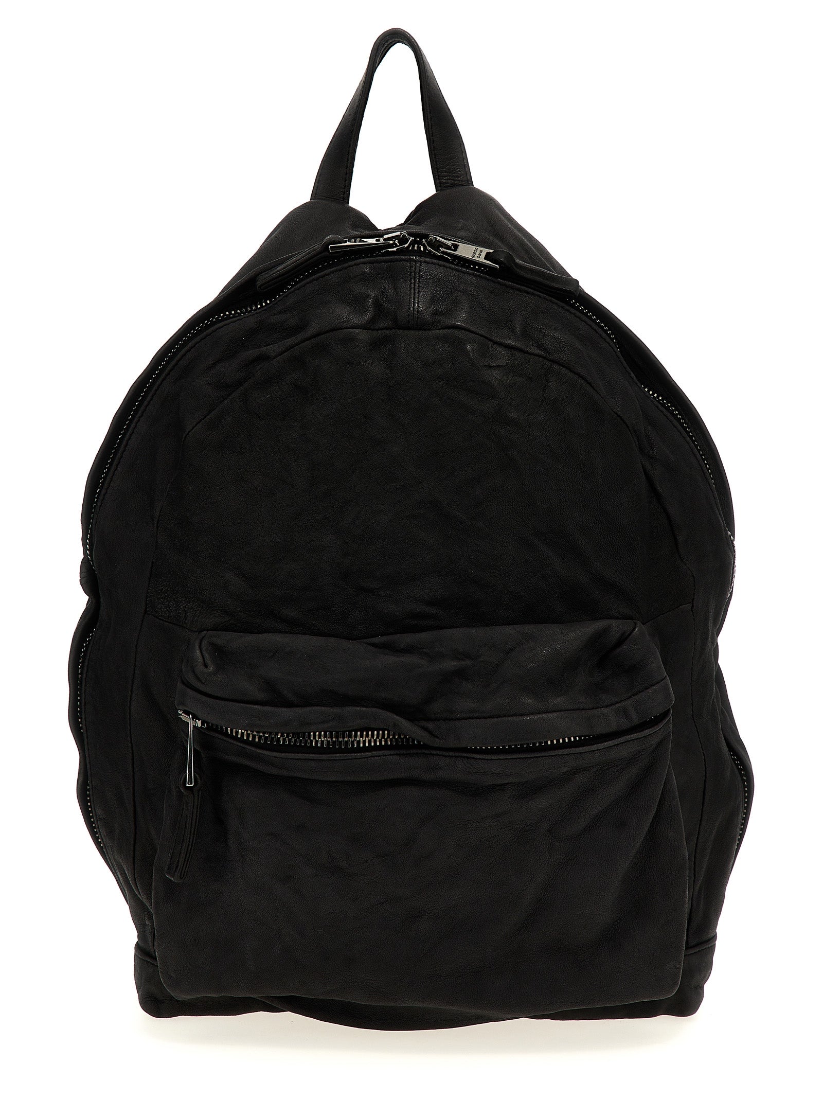 Leather backpack Black Lamb (ovis Aries) Backpacks