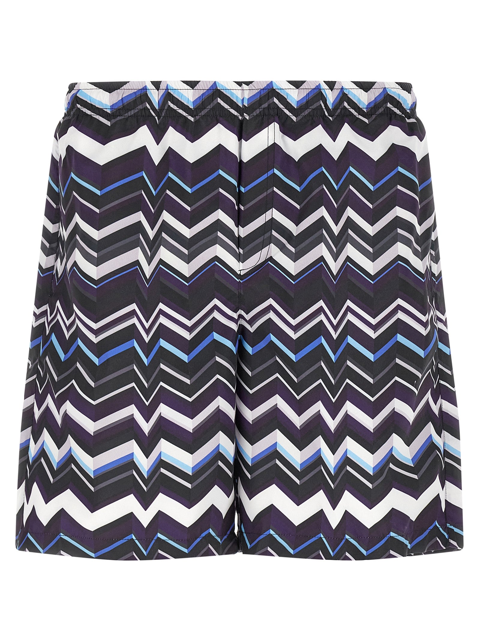 Irregular zig zag swimsuit Multicolor Polyester Beachwear