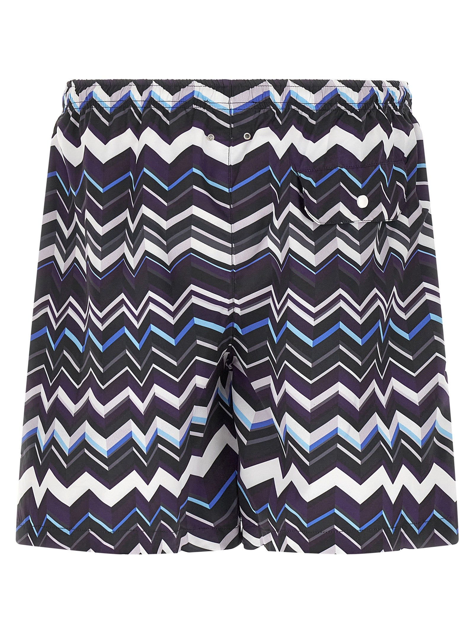 Irregular zig zag swimsuit Multicolor Polyester Beachwear