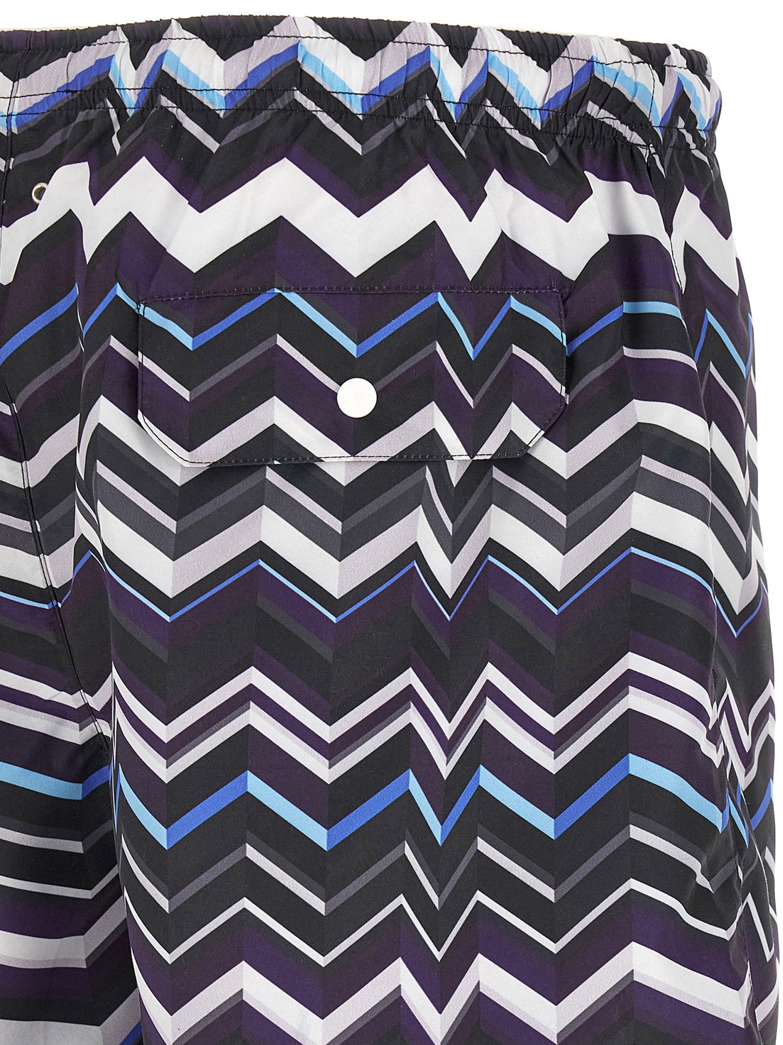 Irregular zig zag swimsuit Multicolor Polyester Beachwear