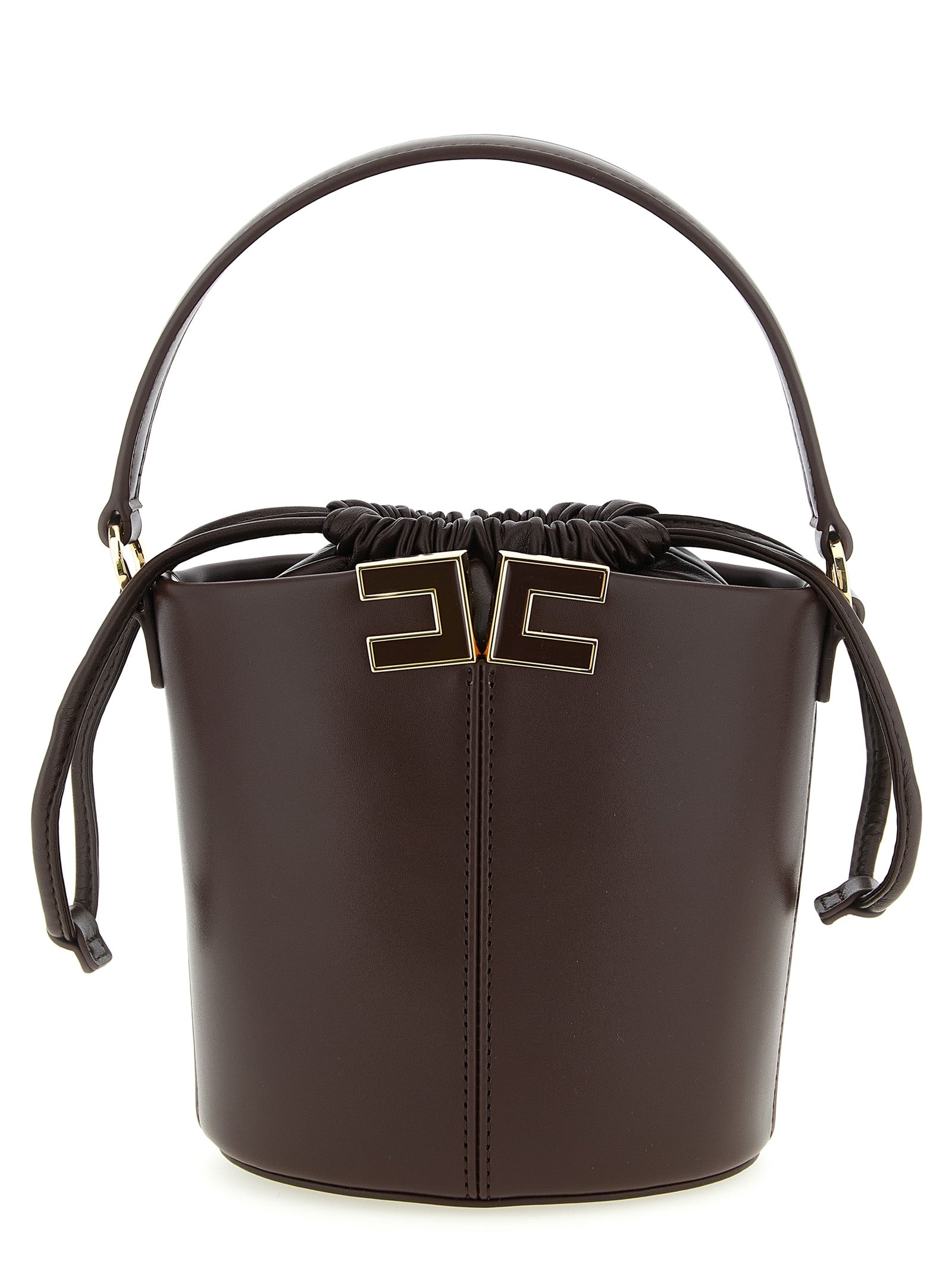 Logo bucket bag Brown Polyurethane Polyester Cotton Hand