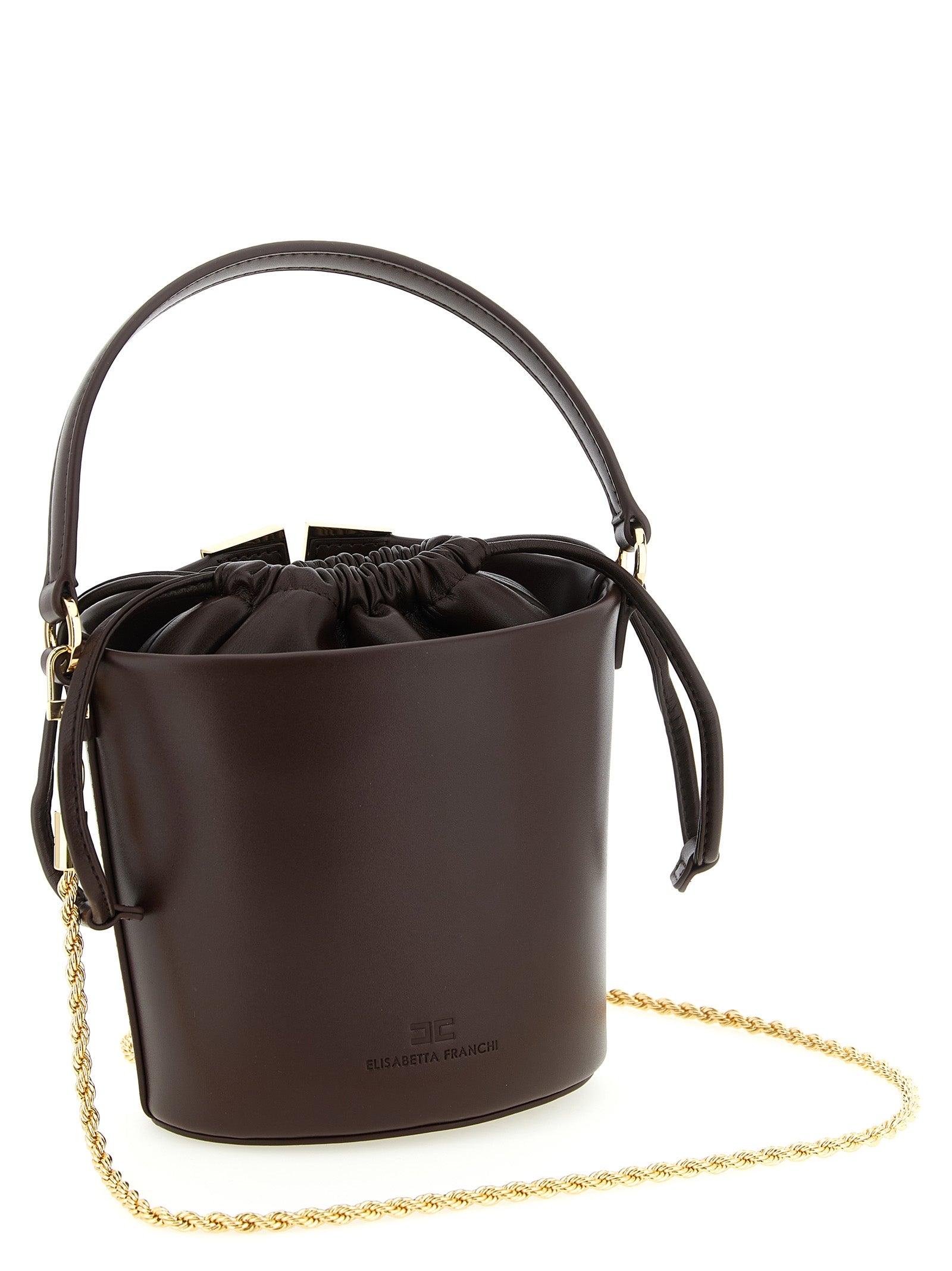 Logo bucket bag Brown Polyurethane Polyester Cotton Hand