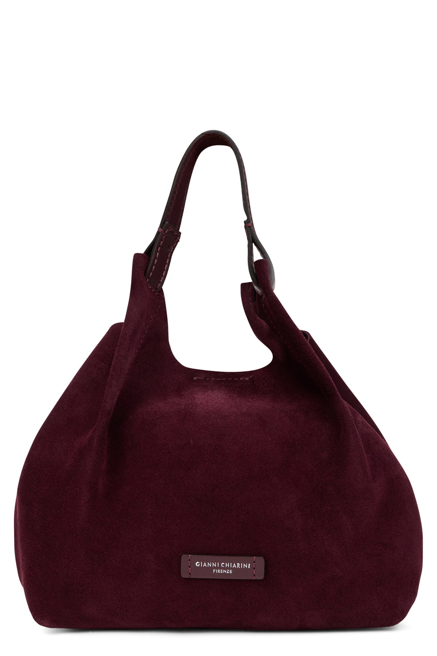 Shoulder Bag Suede Burgundy Calfskin Handbags