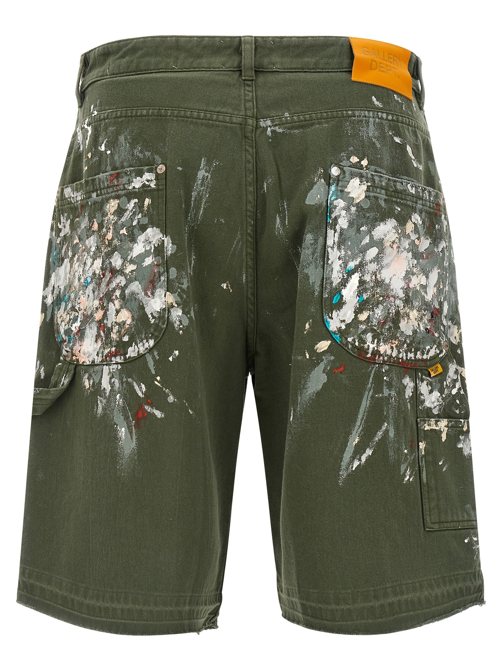 Platoon Painter Bermuda Shorts Green Cotton Bermuda