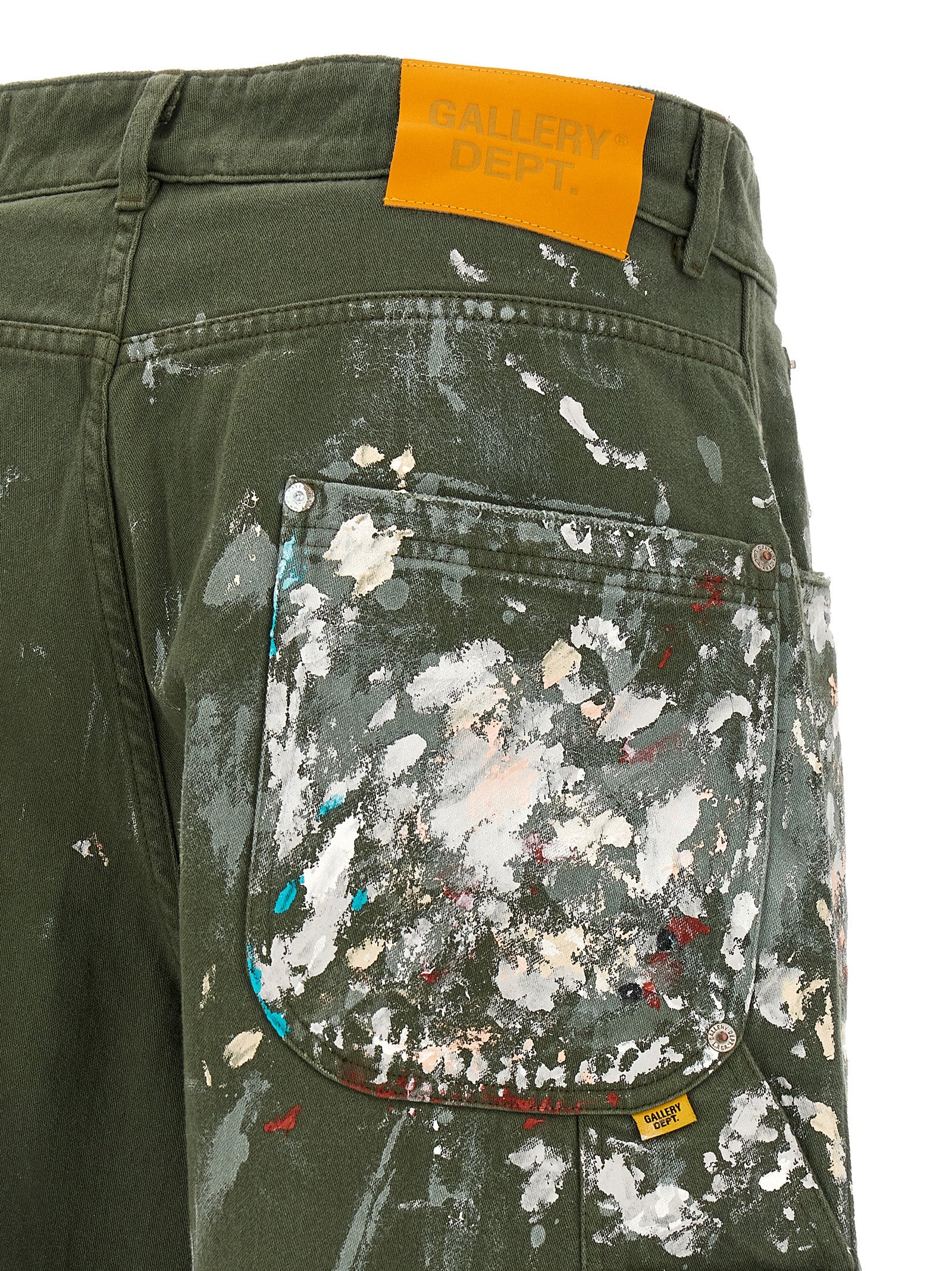 Platoon Painter Bermuda Shorts Green Cotton Bermuda