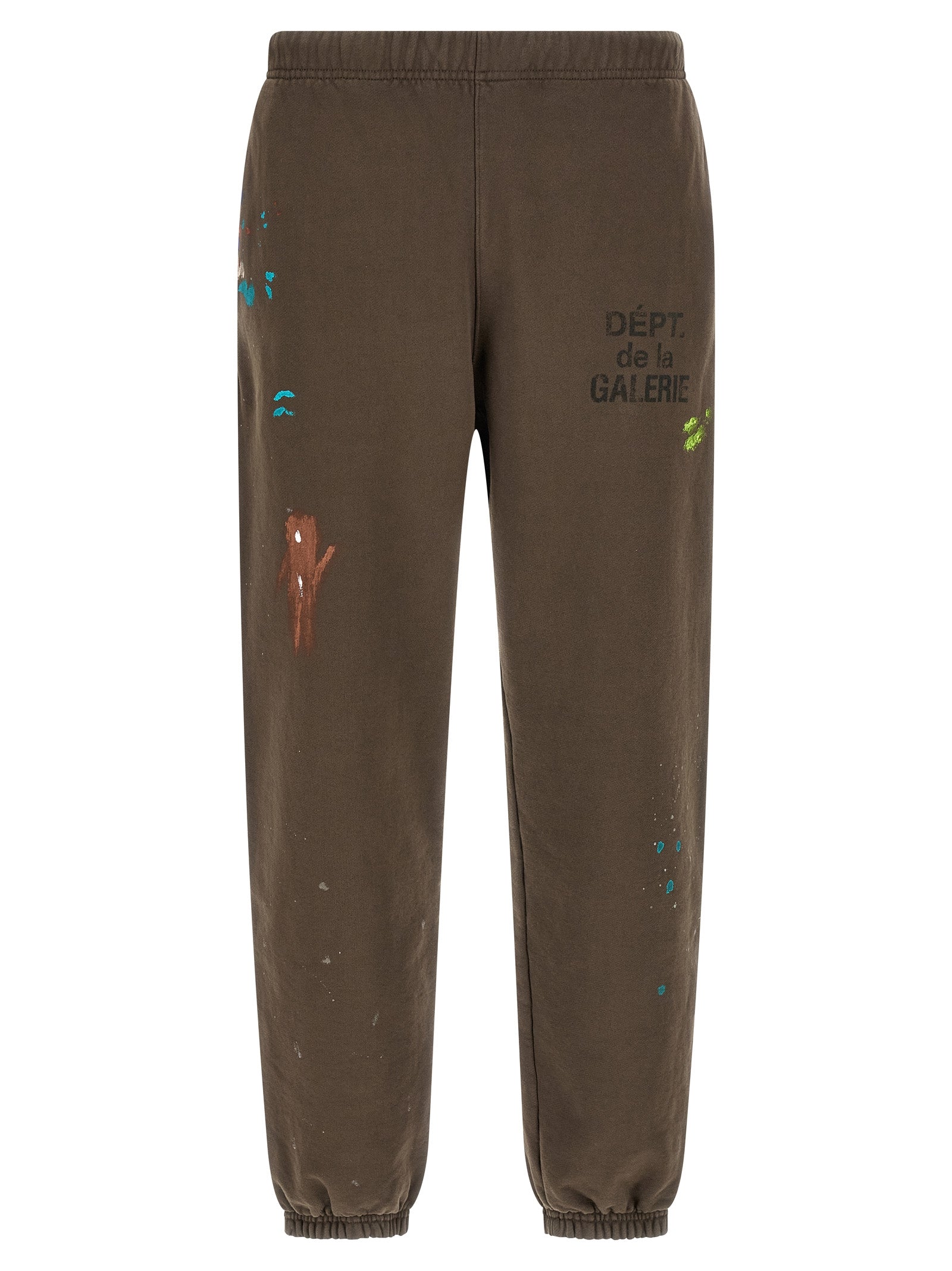 Gd French Logo Joggers Brown Cotton