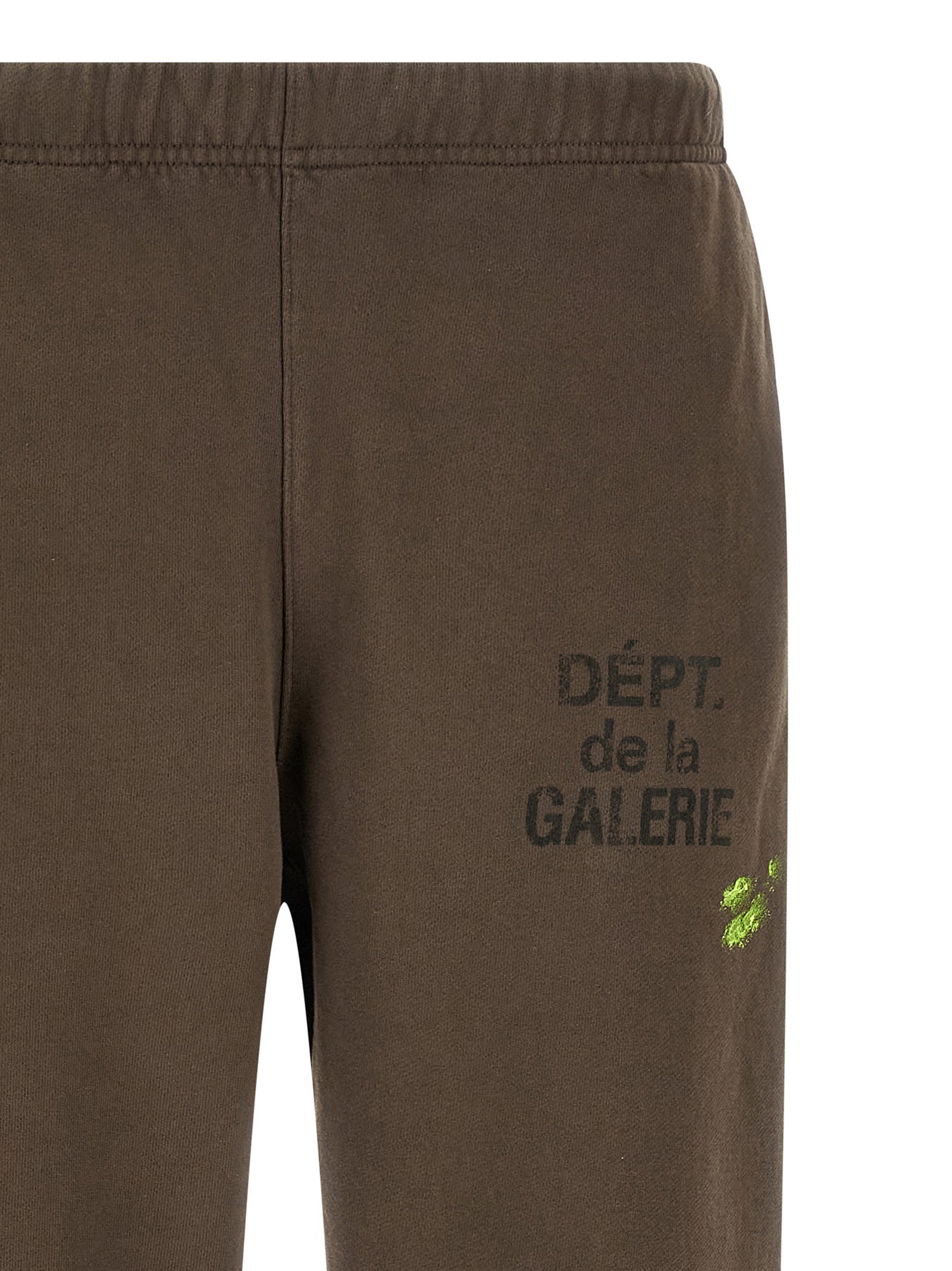 Gd French Logo Joggers Brown Cotton