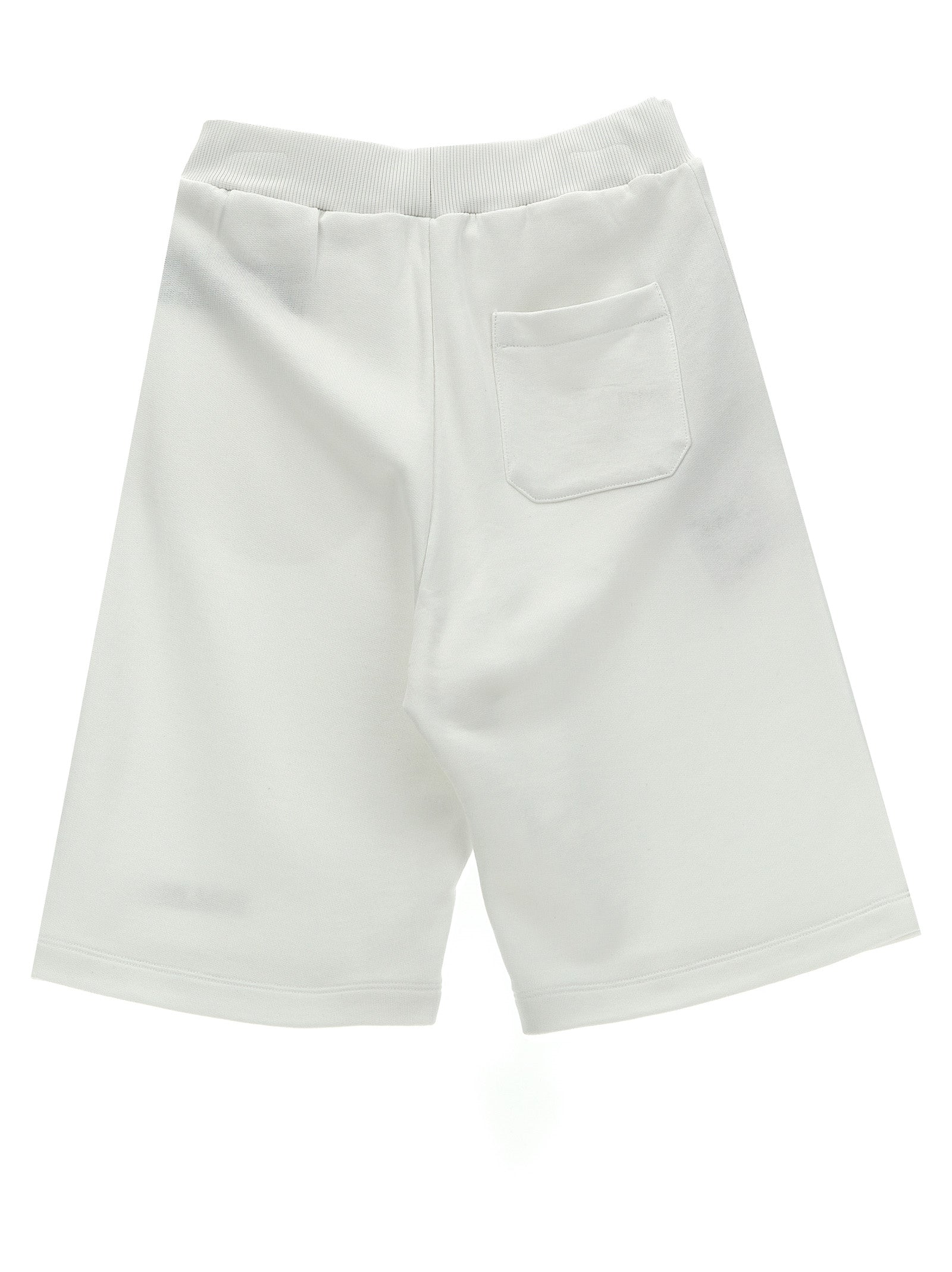 Logo print Bermuda shorts White/black Rayon Bermuda