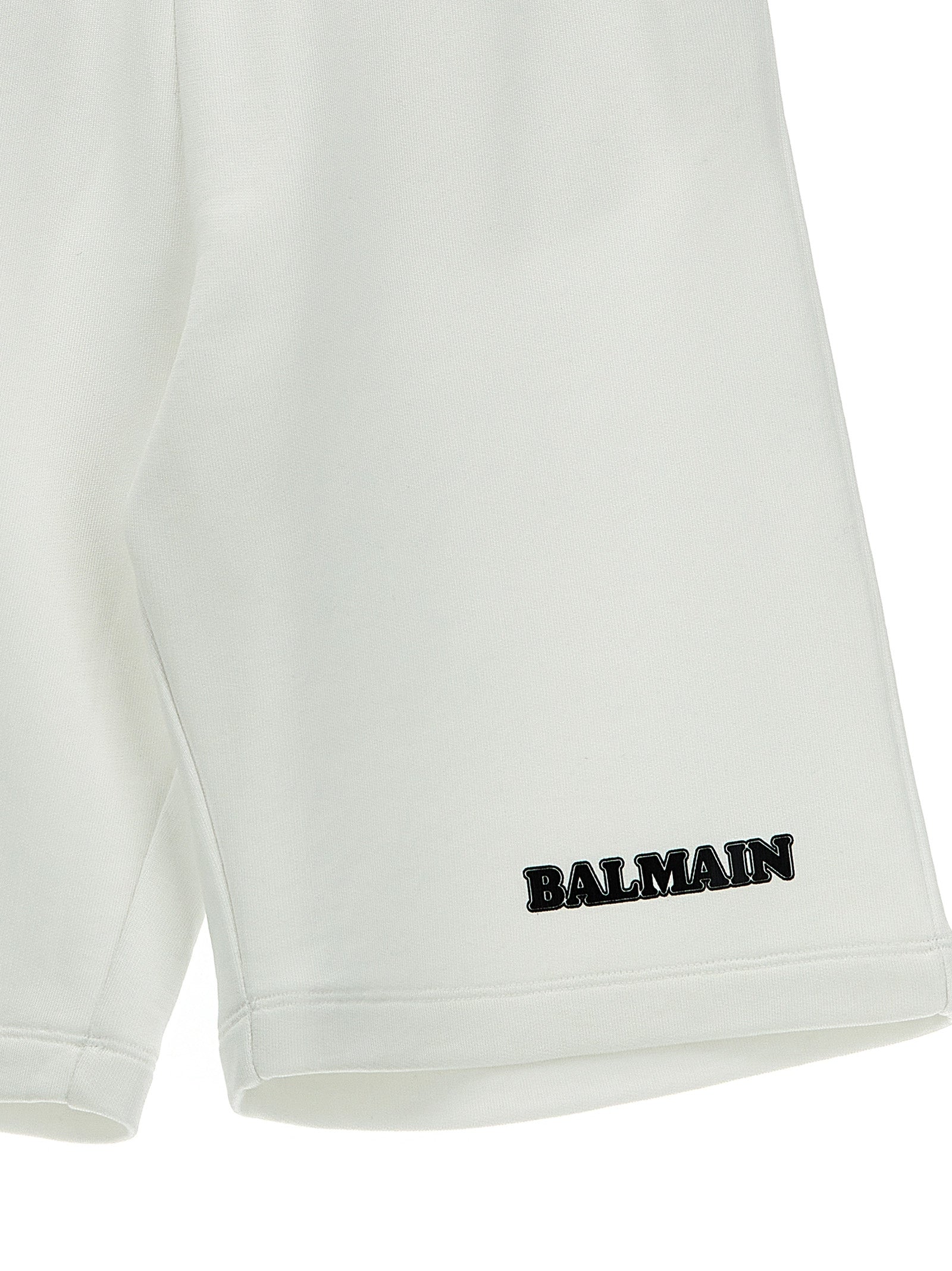 Logo print Bermuda shorts White/black Rayon Bermuda
