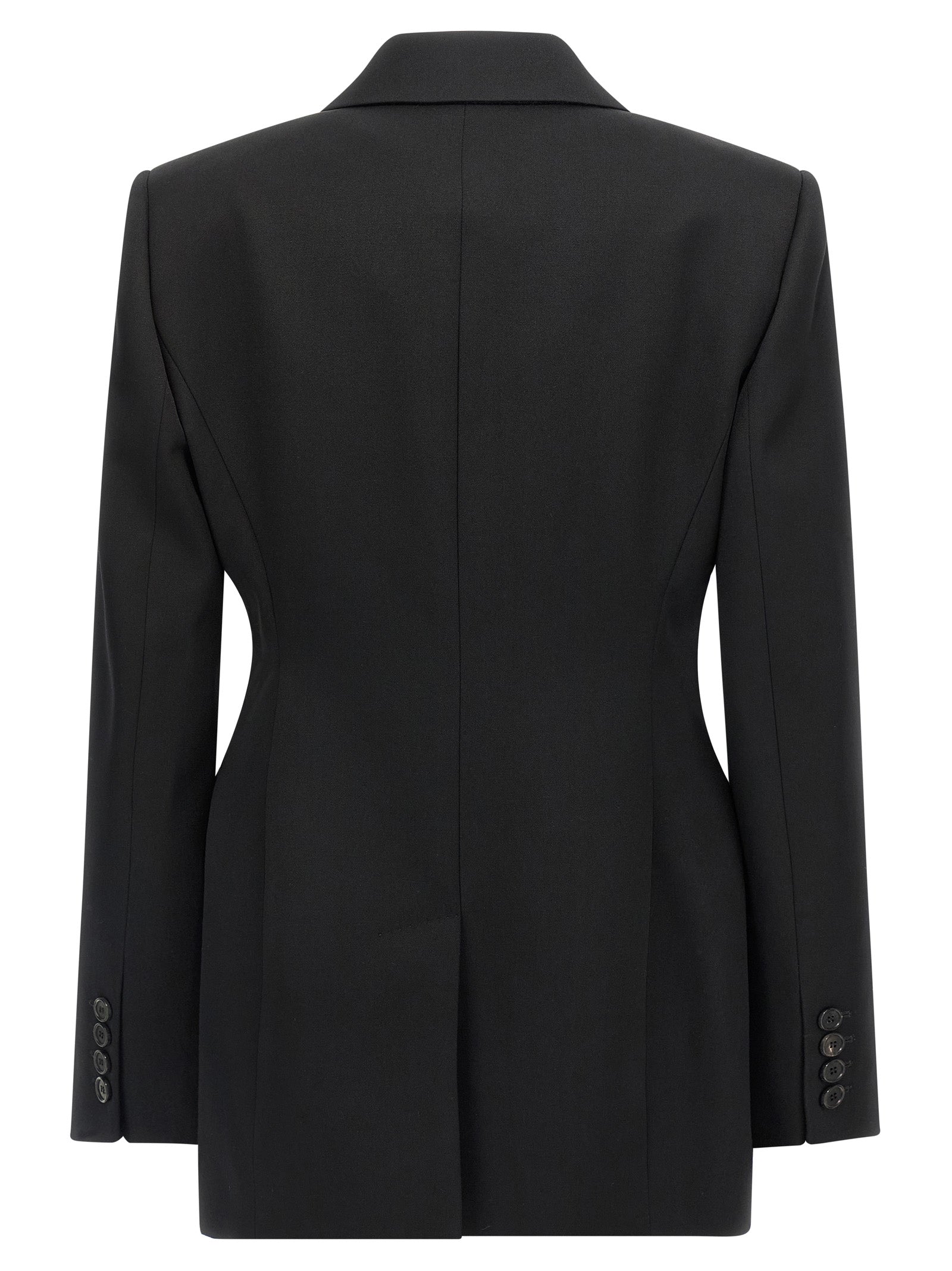 Satin lapel blazer Black Wool Blazer, Suits