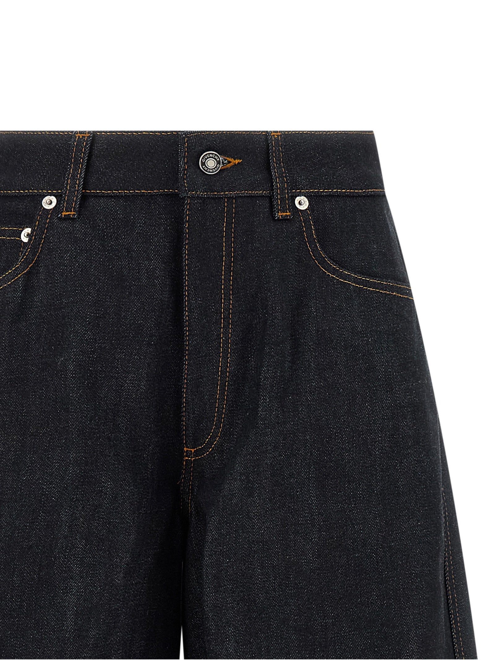 Turn Up Jeans Blue Cotton