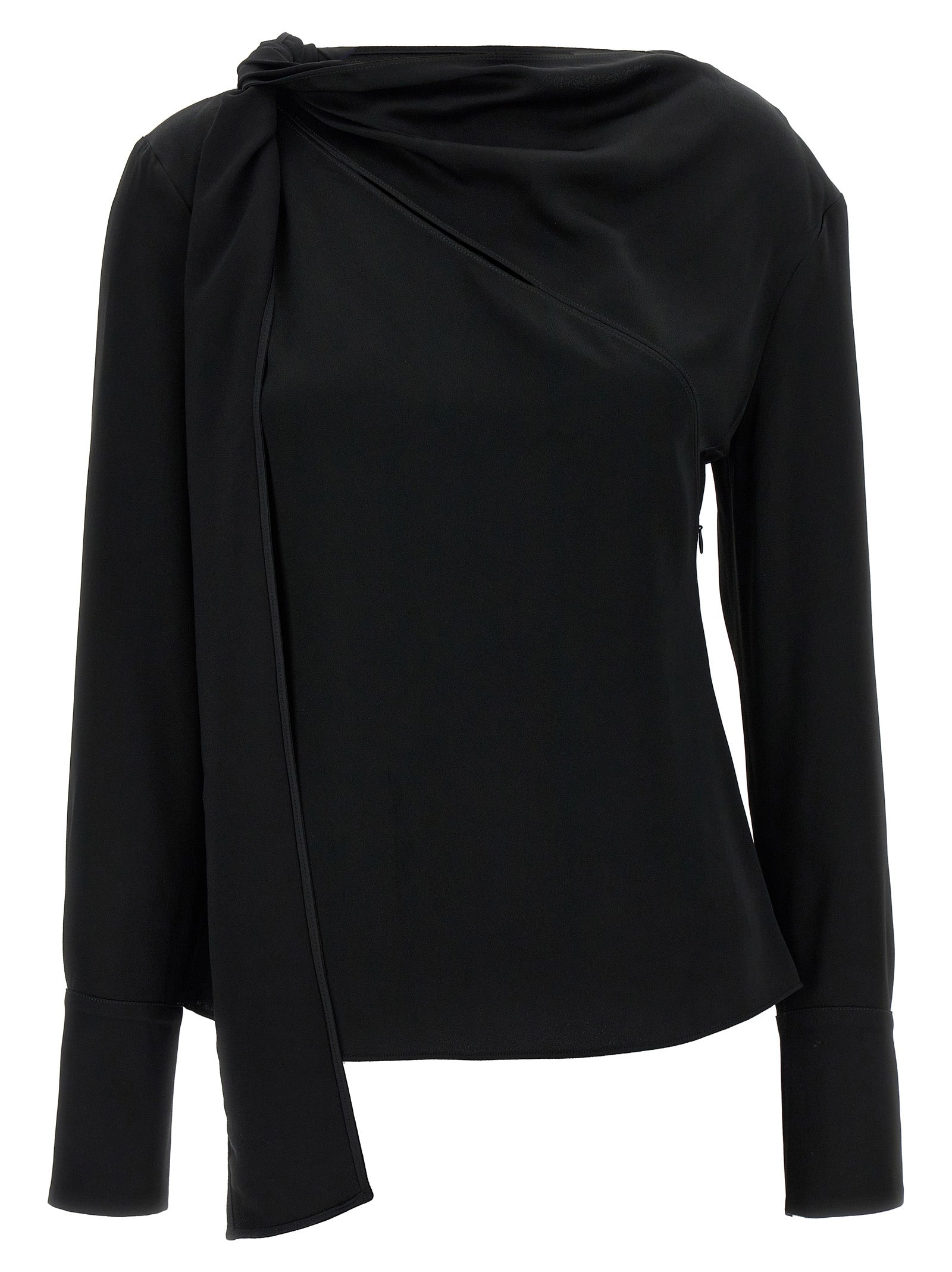 Viscose Blouse Black Shirt