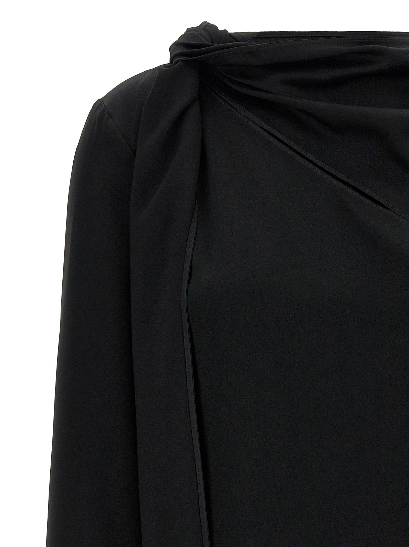 Viscose Blouse Black Shirt