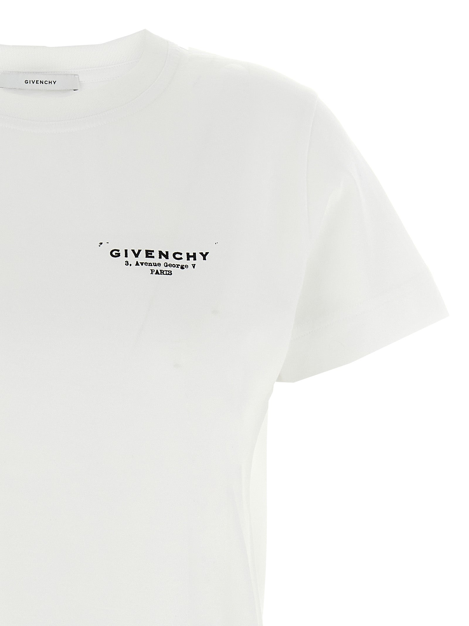 GIVENCHY Stamp T-shirt White/black Cotton
