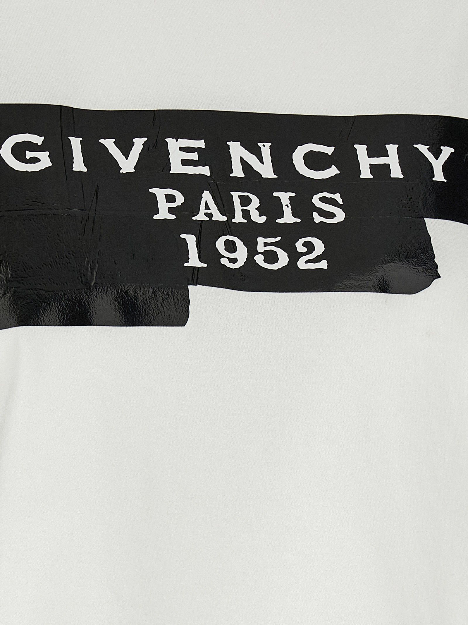 GIVENCHY Tape T-shirt White/black Cotton