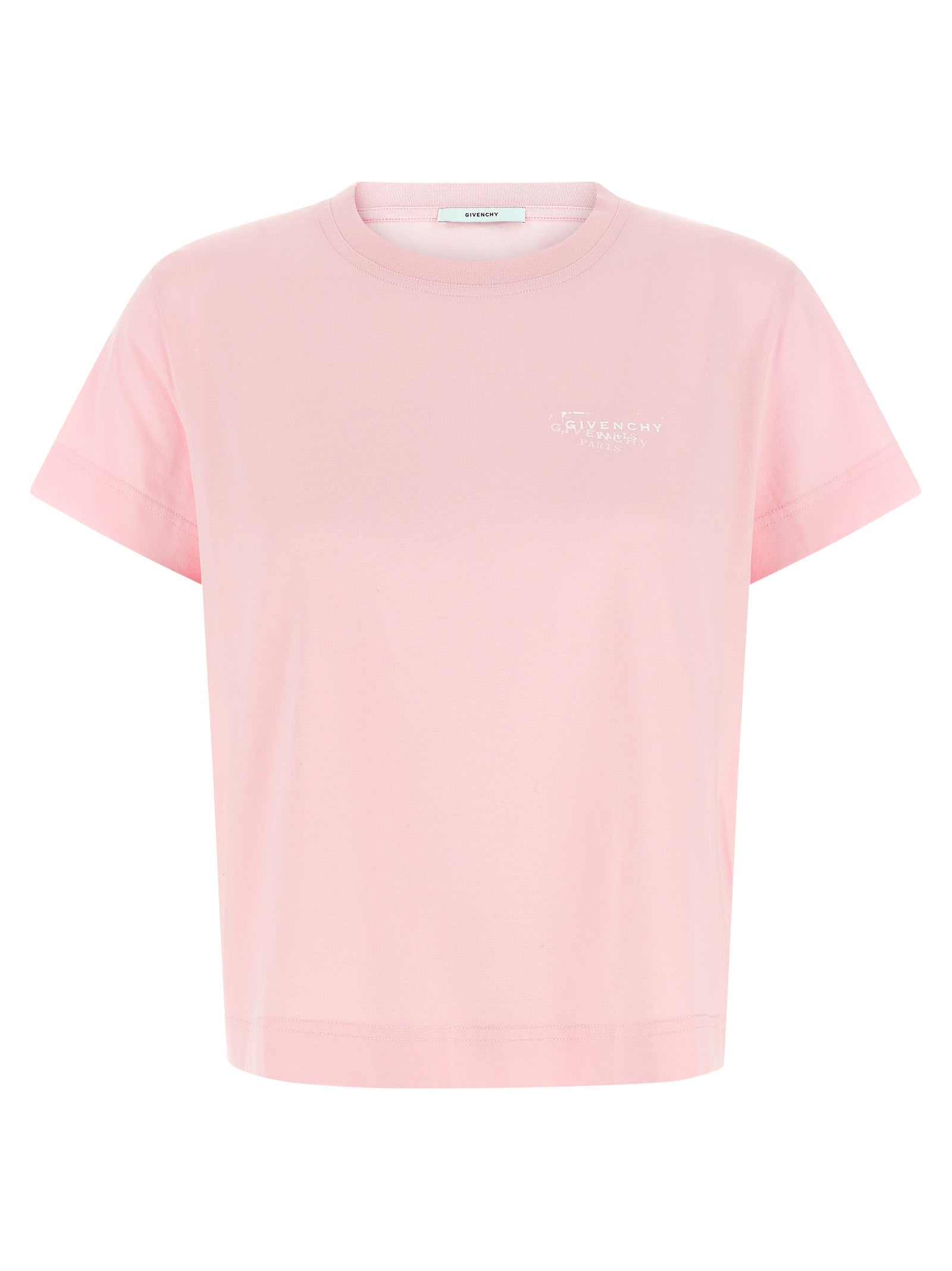 T-shirt Logo Stamp Pink Cotton