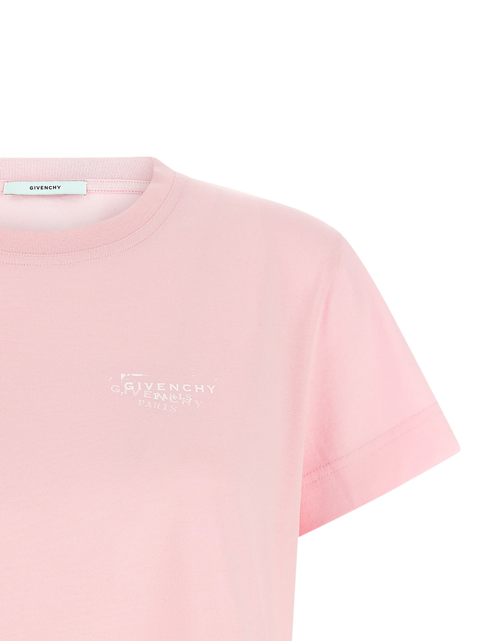 T-shirt Logo Stamp Pink Cotton