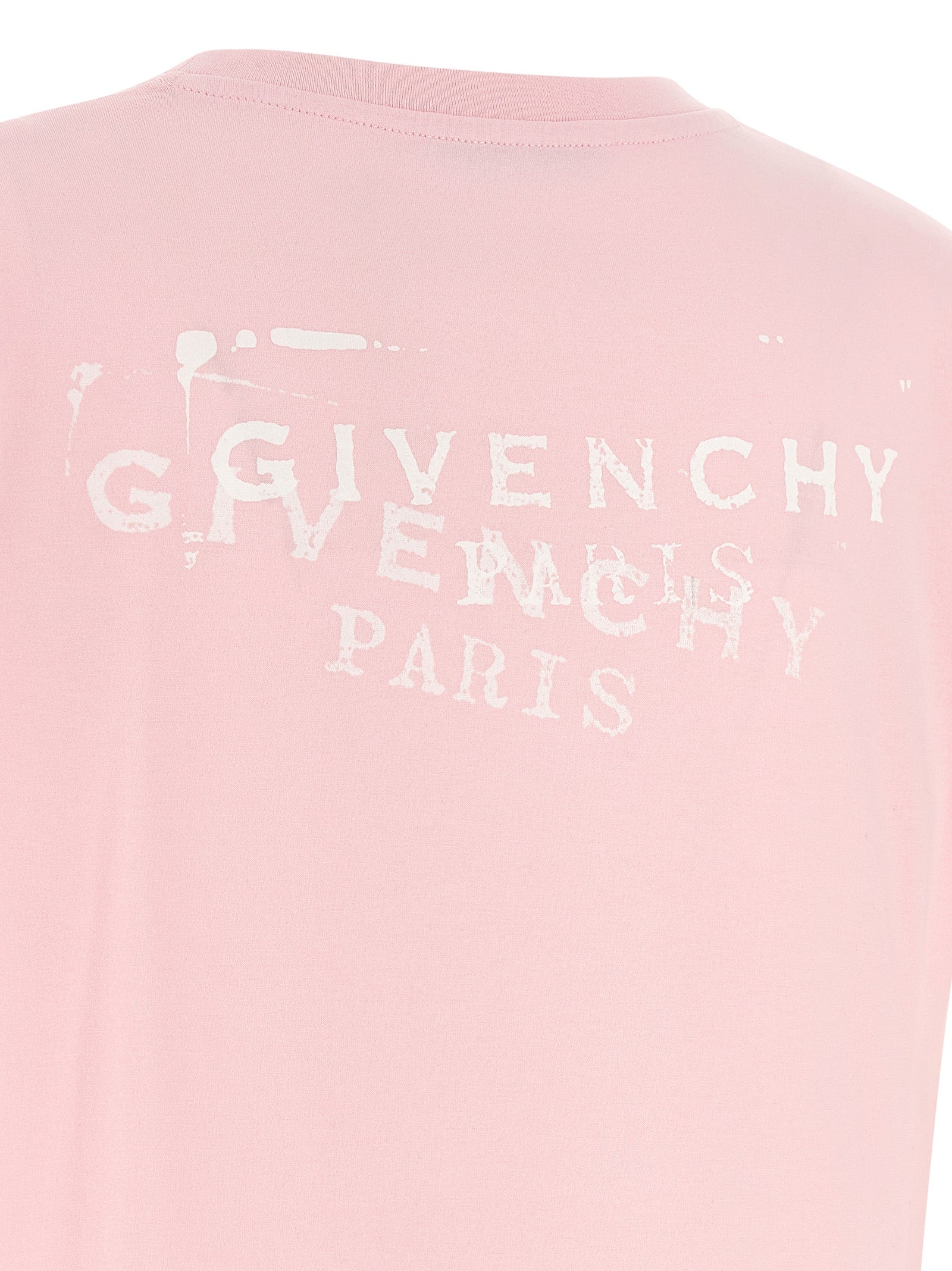 T-shirt Logo Stamp Pink Cotton