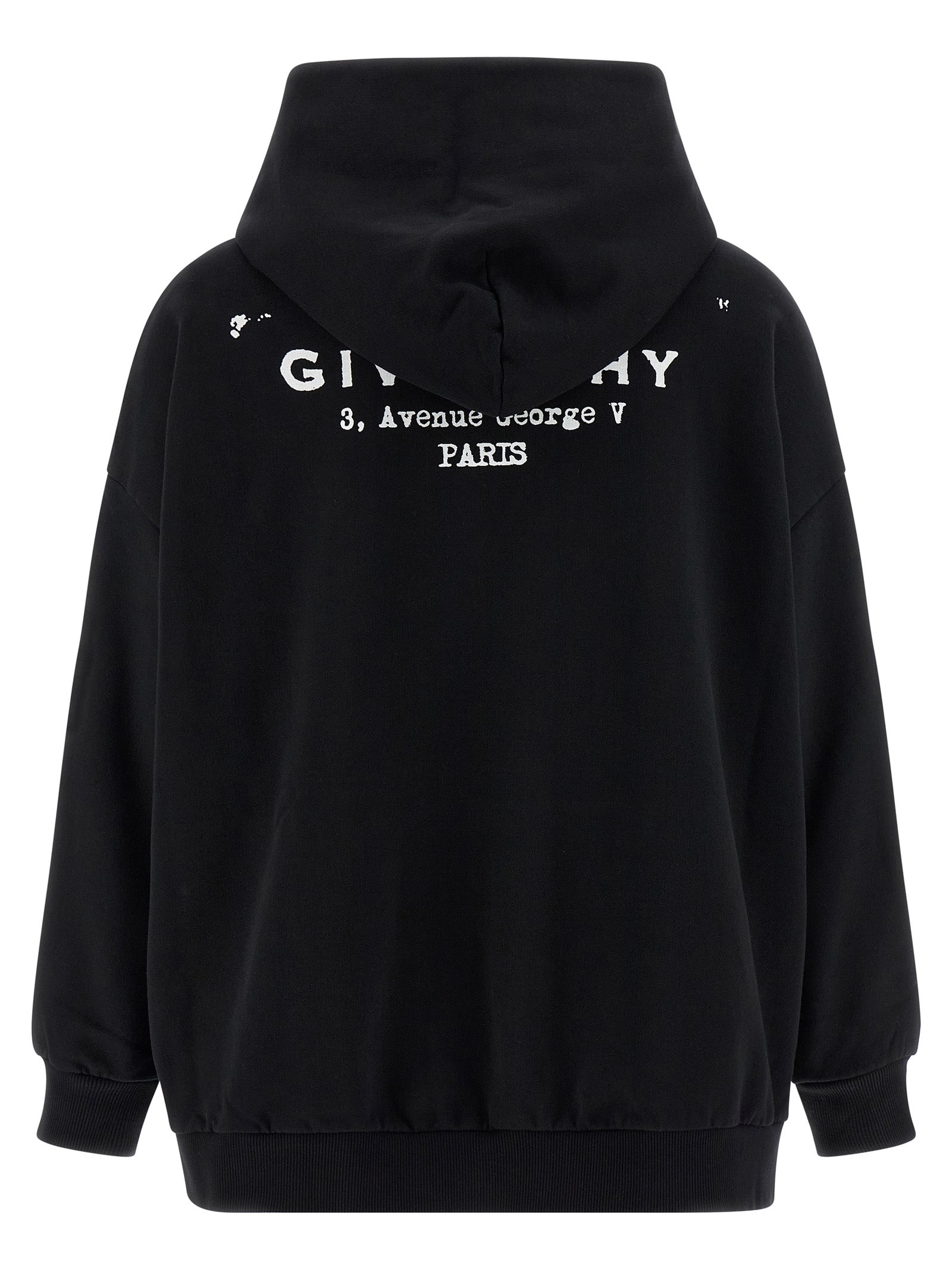 Logo print hoodie White/black Cotton Sweatshirt