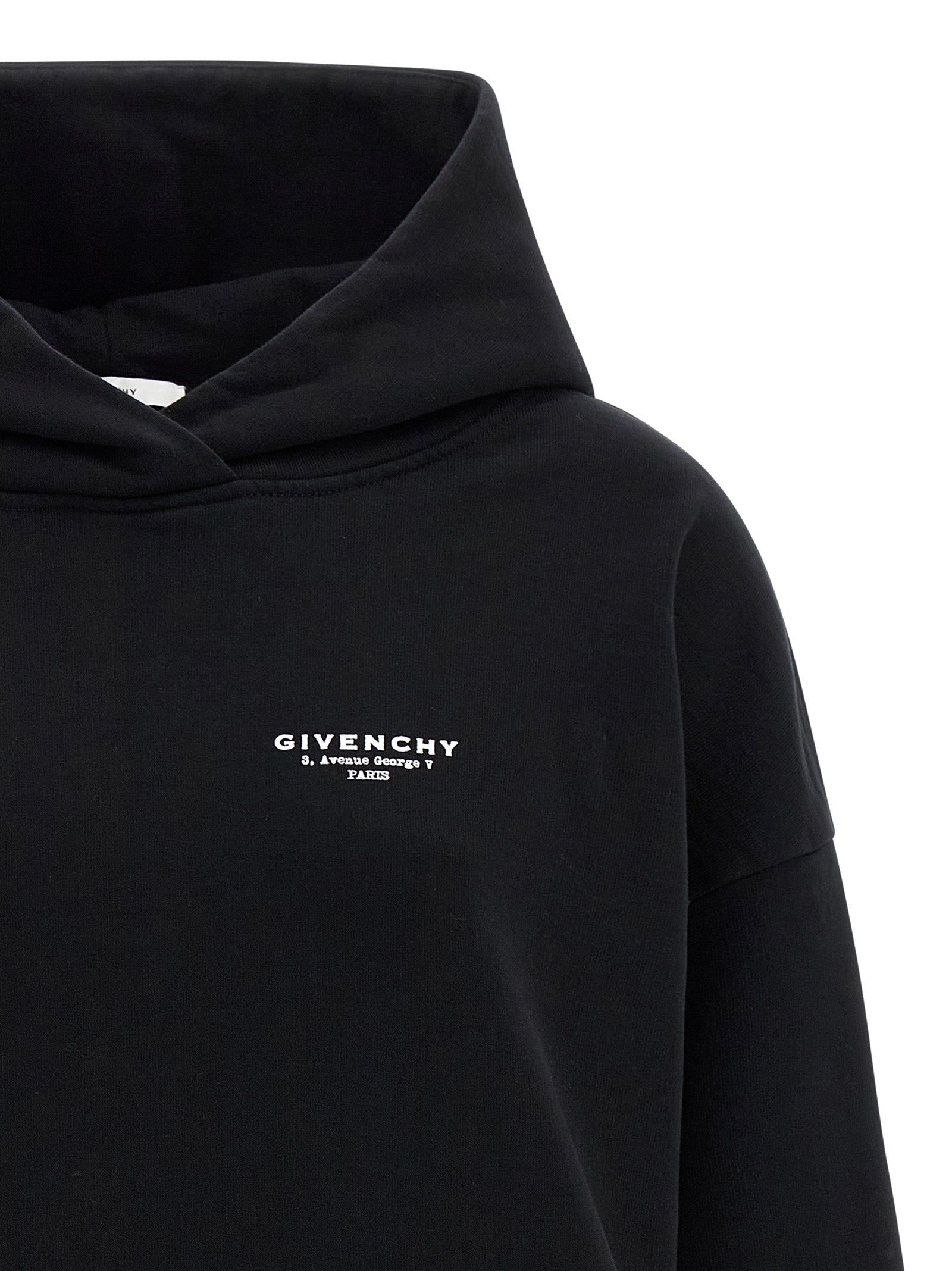 Logo print hoodie White/black Cotton Sweatshirt