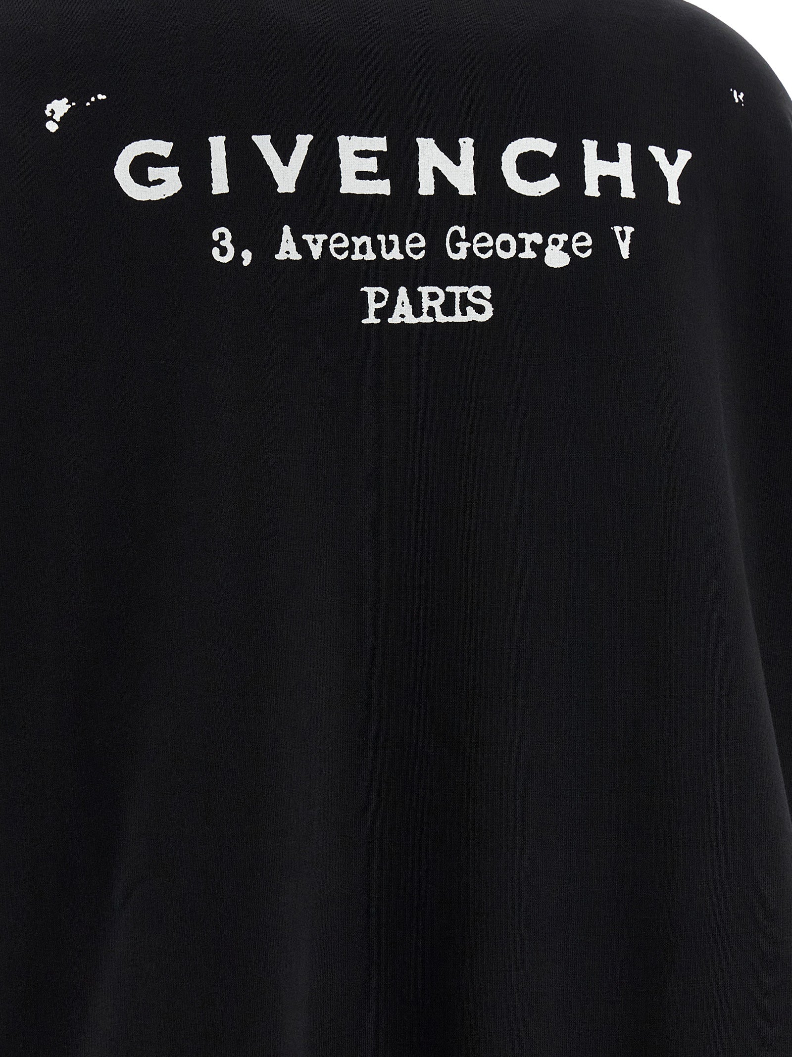 Logo print hoodie White/black Cotton Sweatshirt