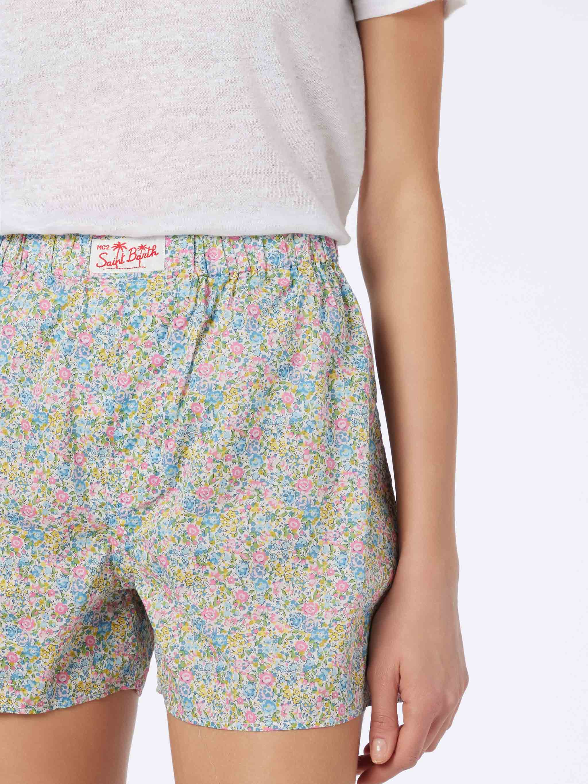 Boxy Floral Cotton Shorts | Special Edition Yellow Pant