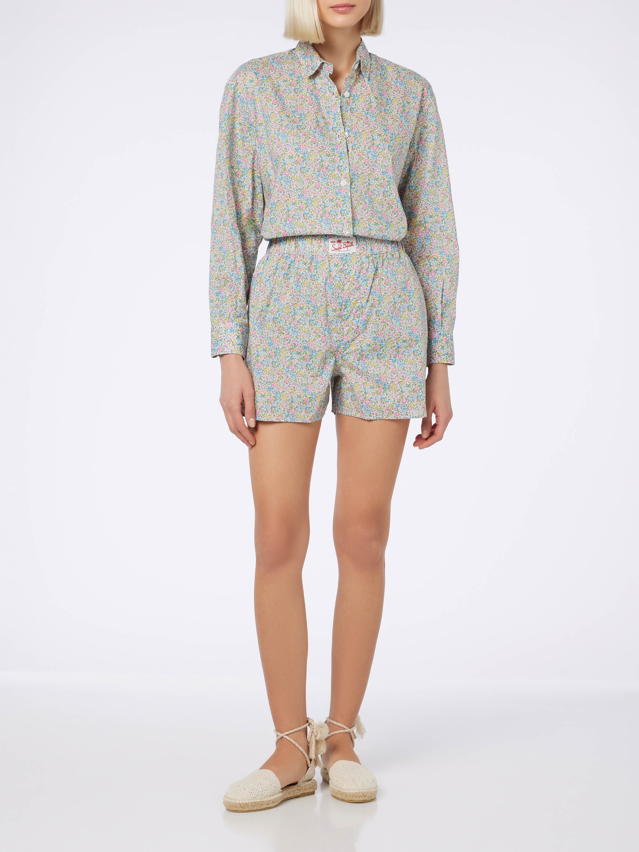 Boxy Floral Cotton Shorts | Special Edition Yellow Pant