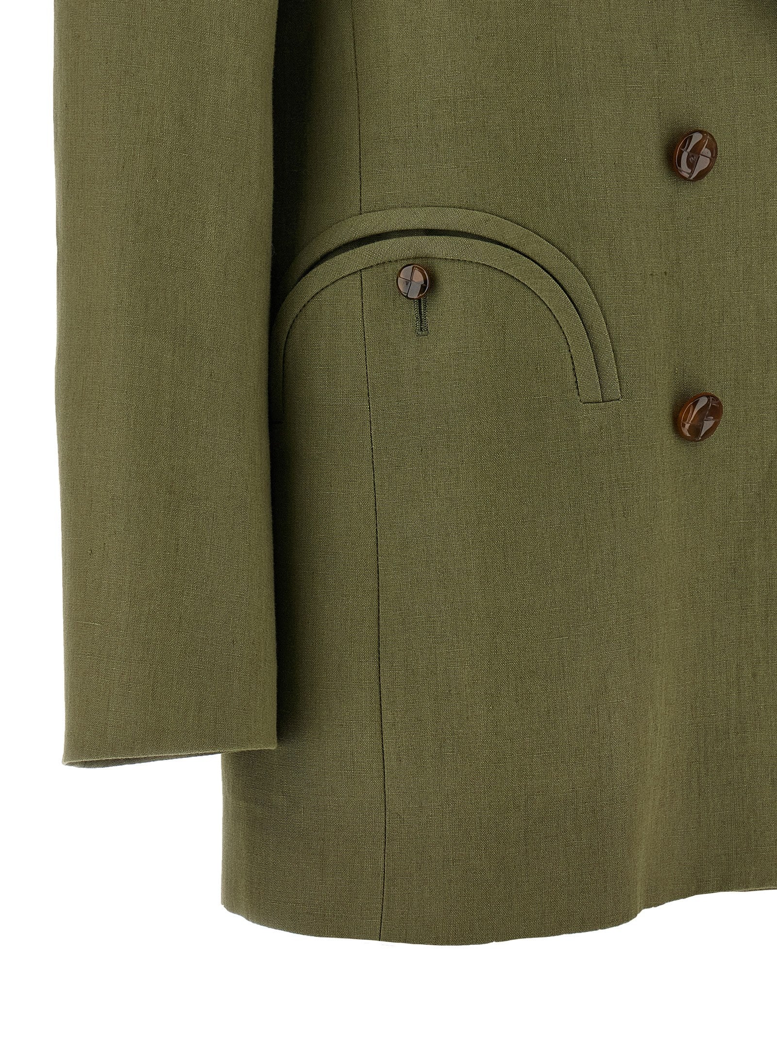 Mid-Day Sun Everyday Blazer Green Linen Blazer, Suits