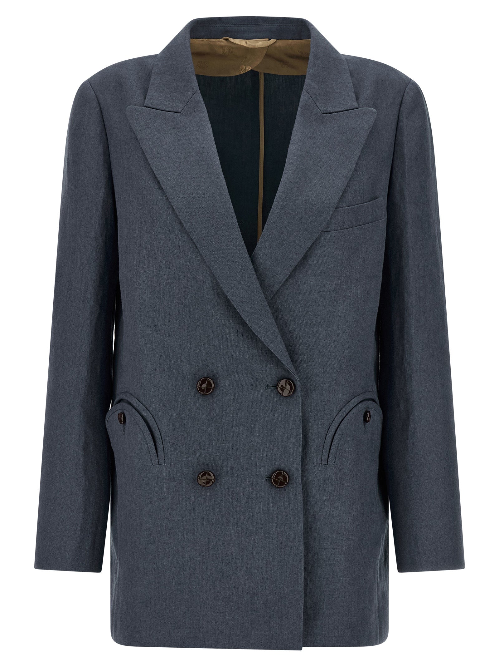 Midday Sun Everyday Blazer Blue Linen Blazer, Suits