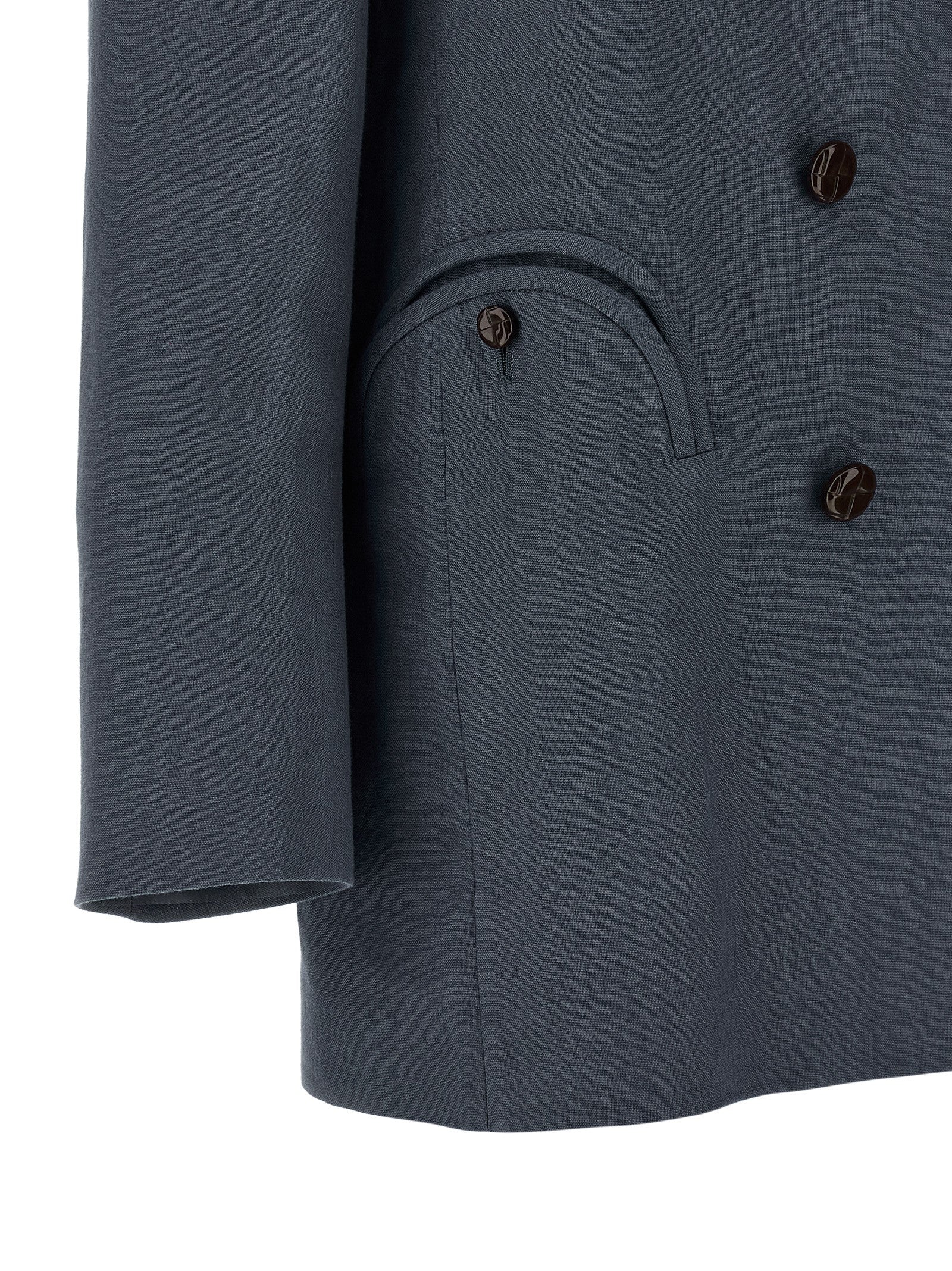 Midday Sun Everyday Blazer Blue Linen Blazer, Suits