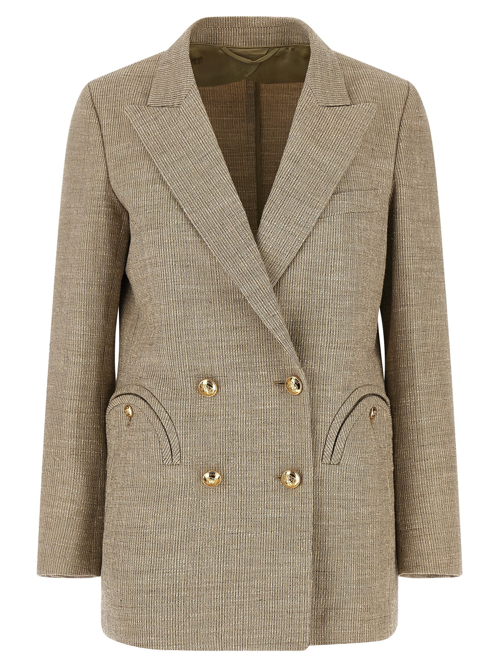 Marisa Blazer Beige Linen Blazer, Suits