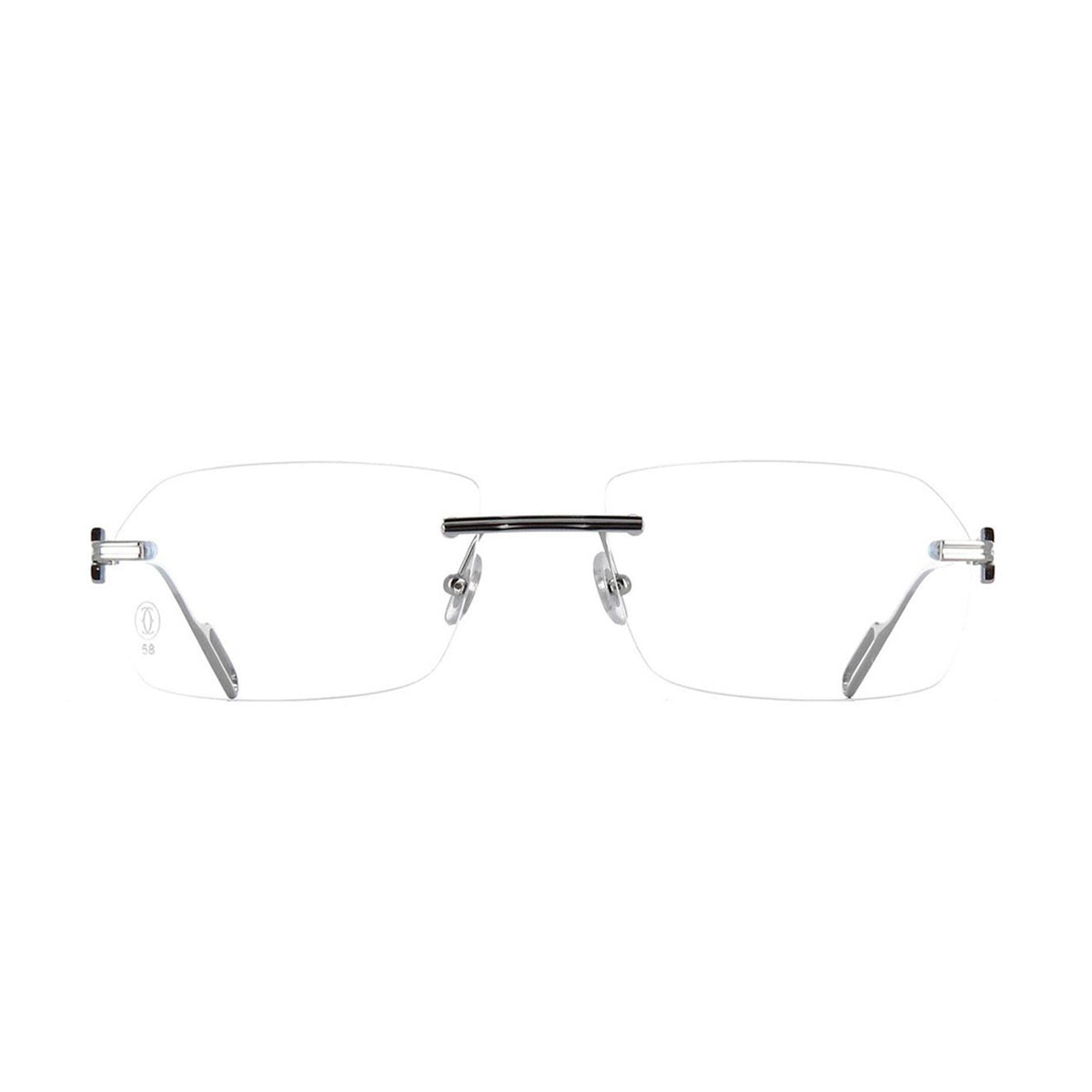 Cartier CT0162O C de 002 Silver Argento Metal Occhiali Da Vista