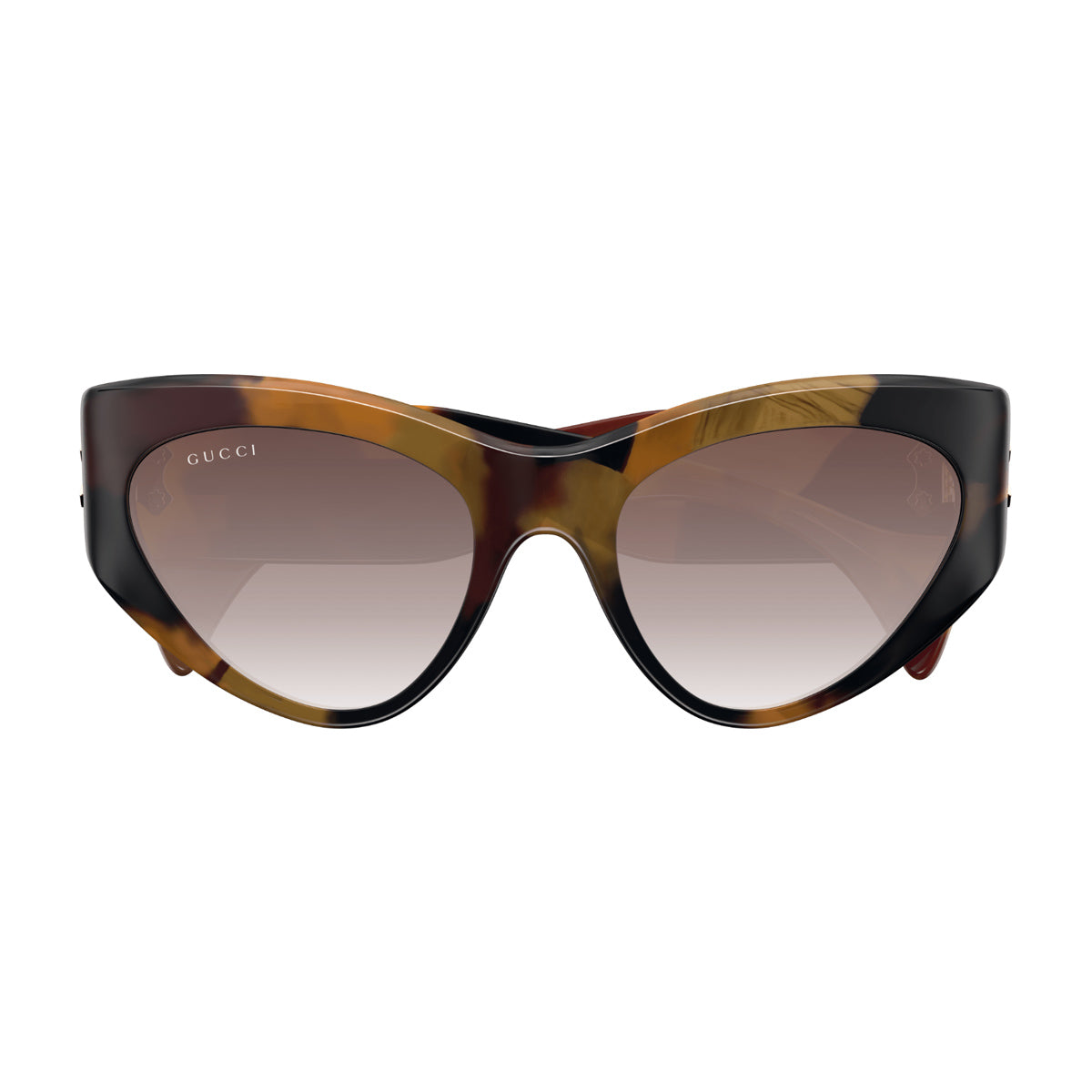 Gucci GG1704S Linea Rivets 002 Havana Brown Marrone Acetate Occhiali Da Sole