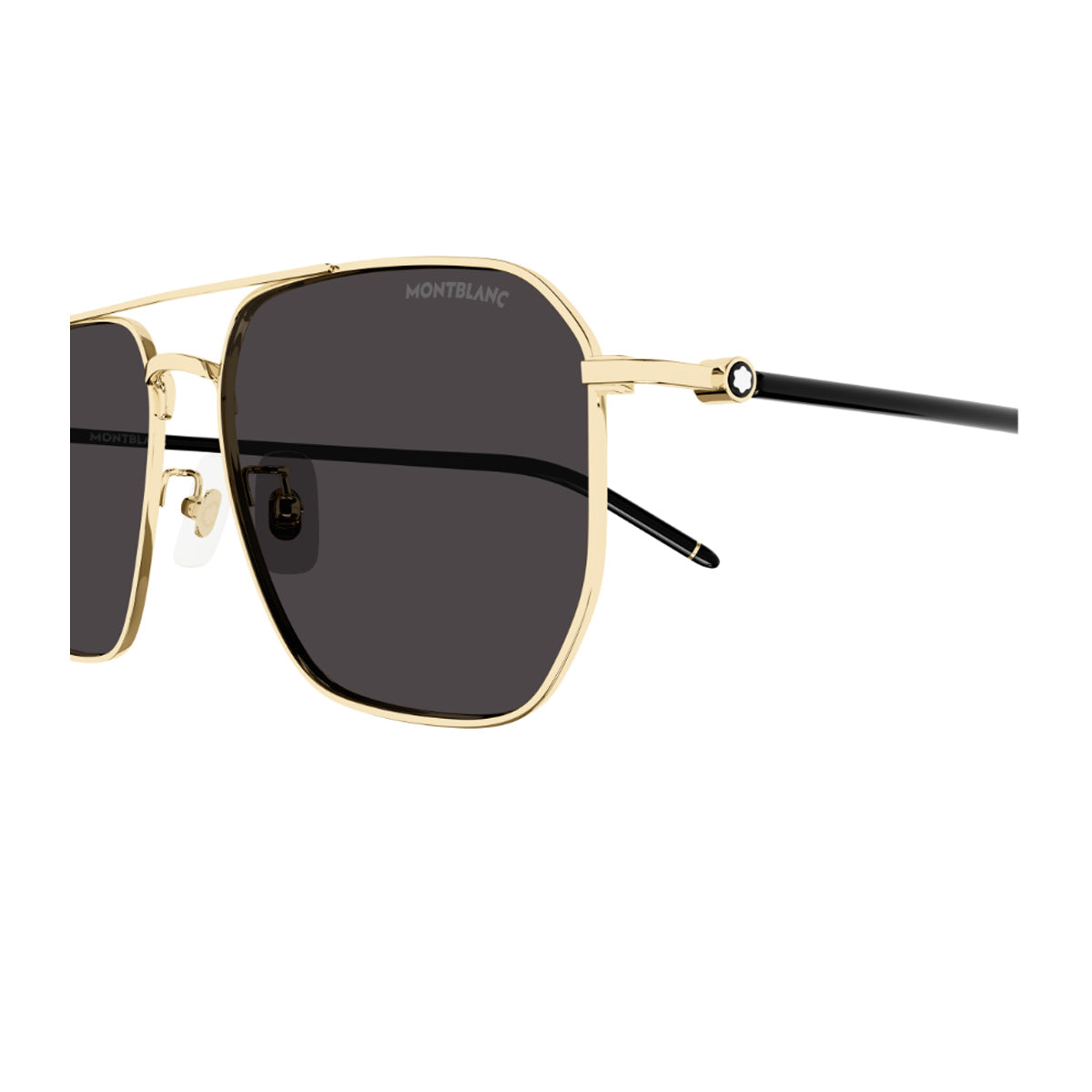 Montblanc MB0367SA Linea Meisterstück 001 Gold Black Grey Oro Metal Occhiali Da Sole