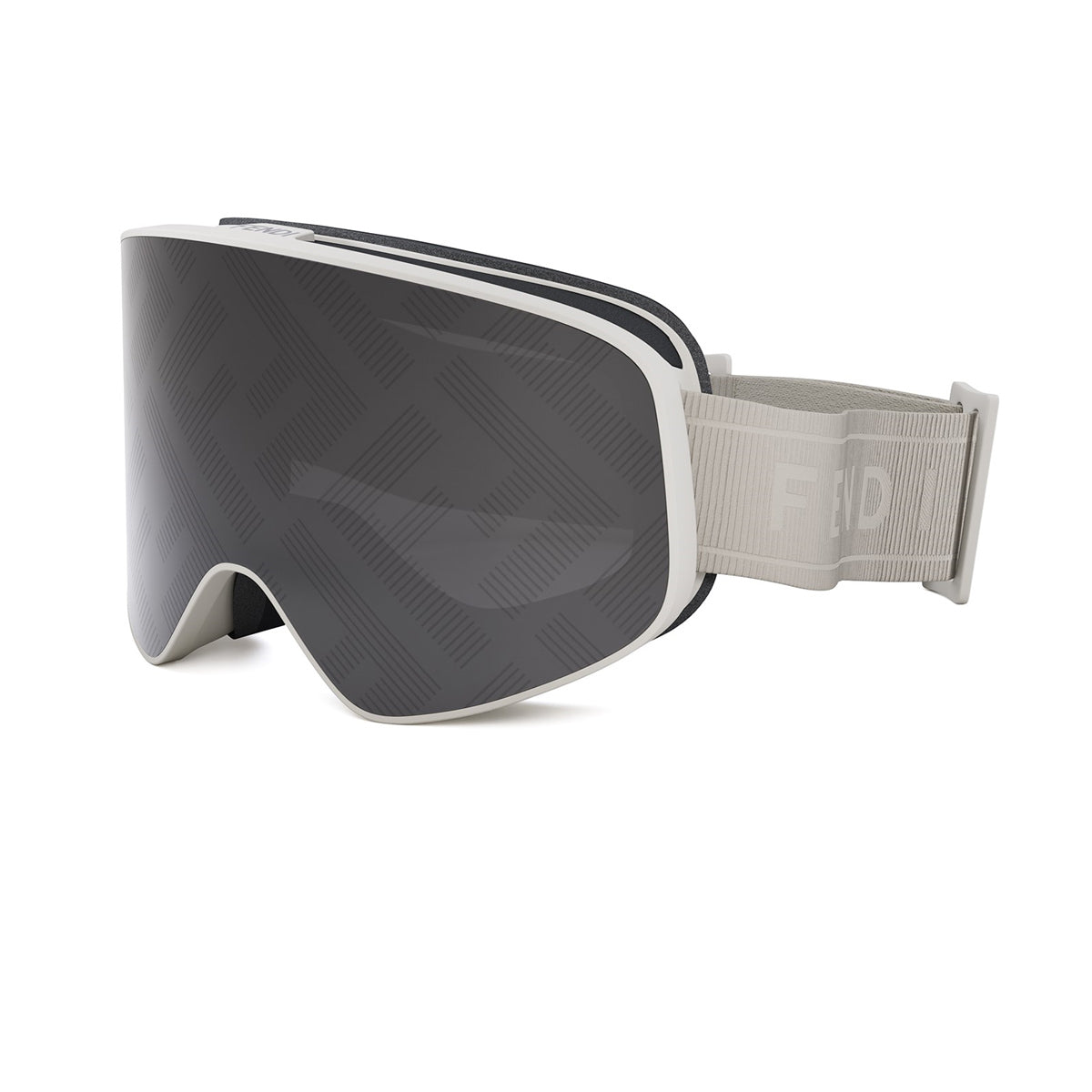 Fendi FE40152U Ski Mask 20C Grigio-Bianco Injected Occhiali Da Sole
