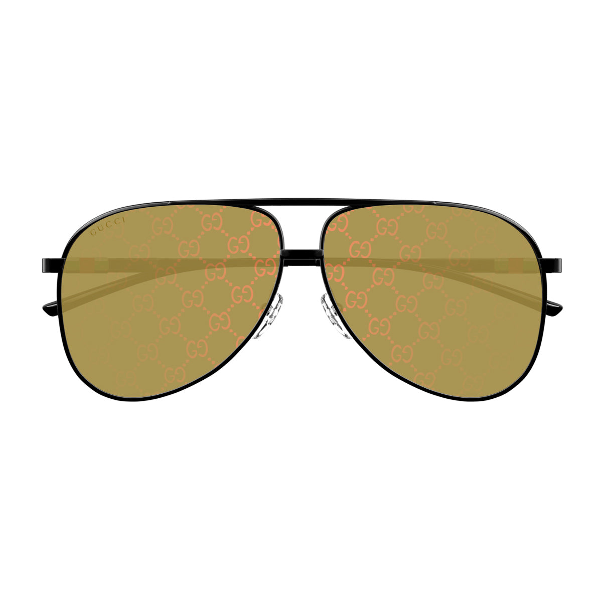 Gucci GG1677S Linea Web 005 Black Yellow Nero Metal Occhiali Da Sole