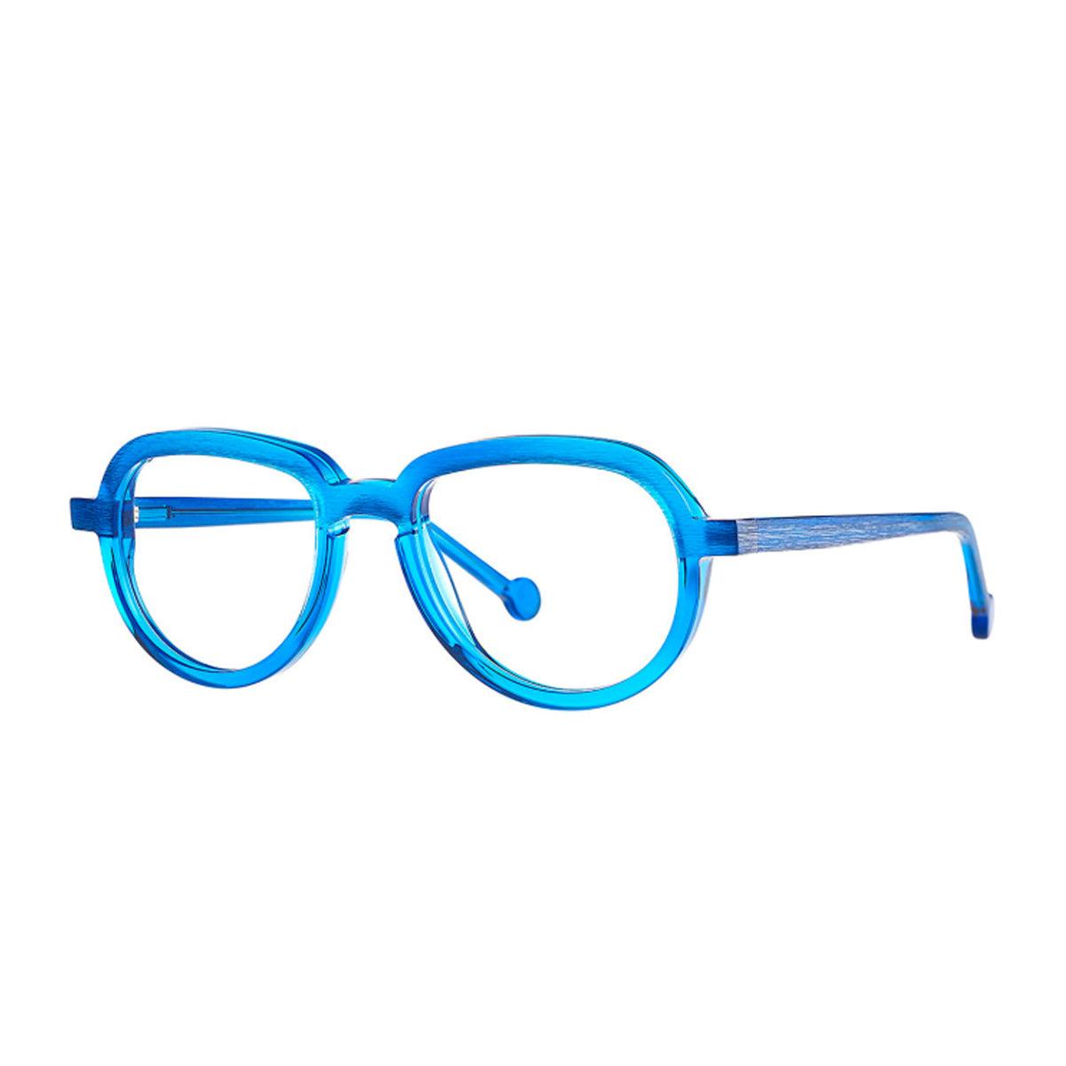 Theo Eyewear Kori Bustard 36 Transparent Blue Blu Acetate Occhiali Da Vista