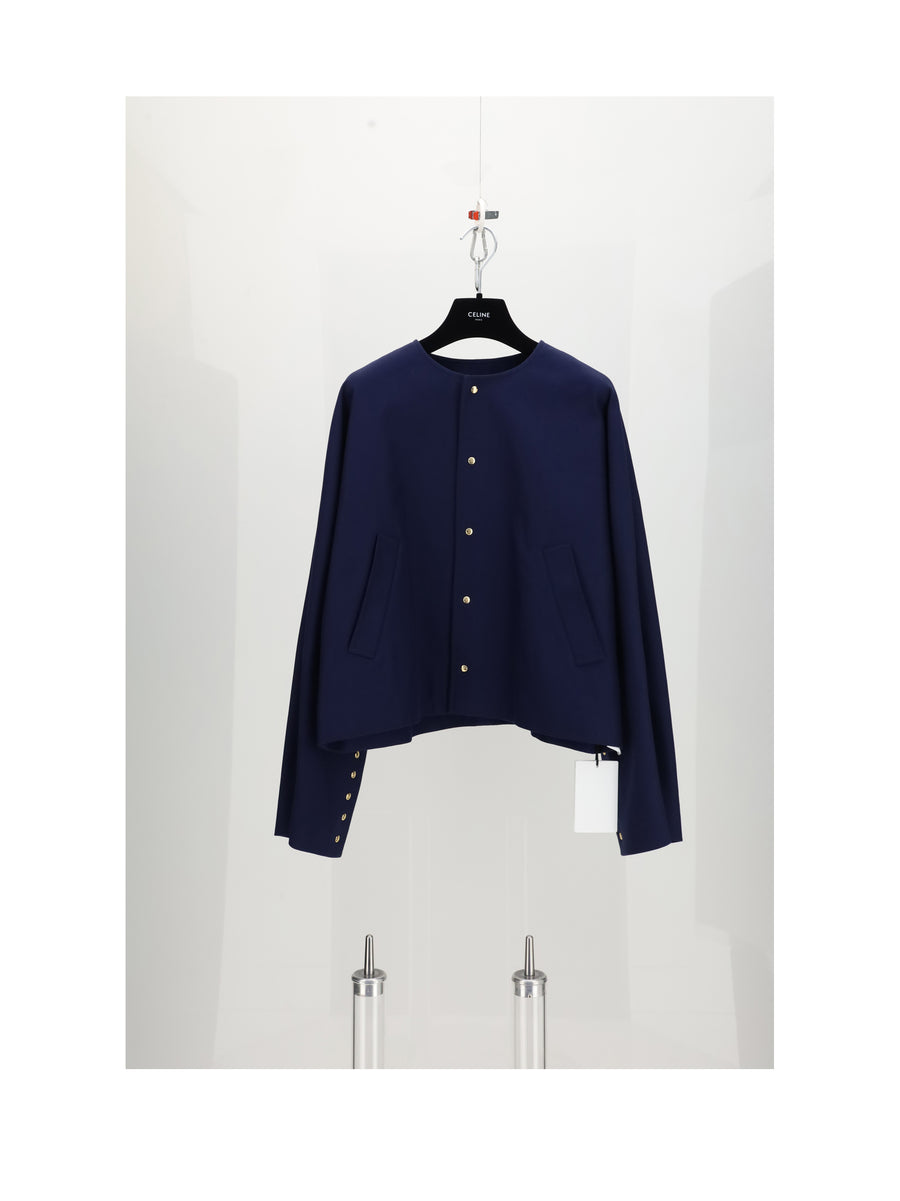 Cardigan Jacket Royal Blue Cotton