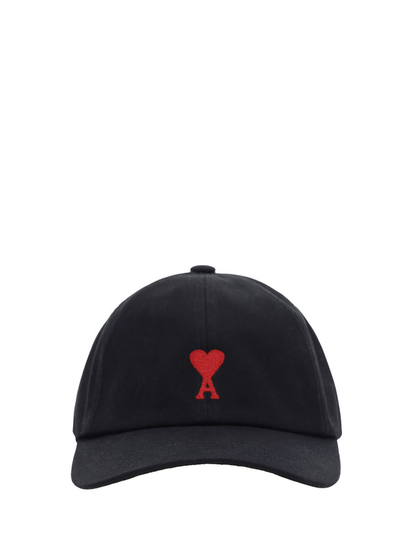 AMI Paris BFUCP006AW0041 100% Cotton baseball cap in black