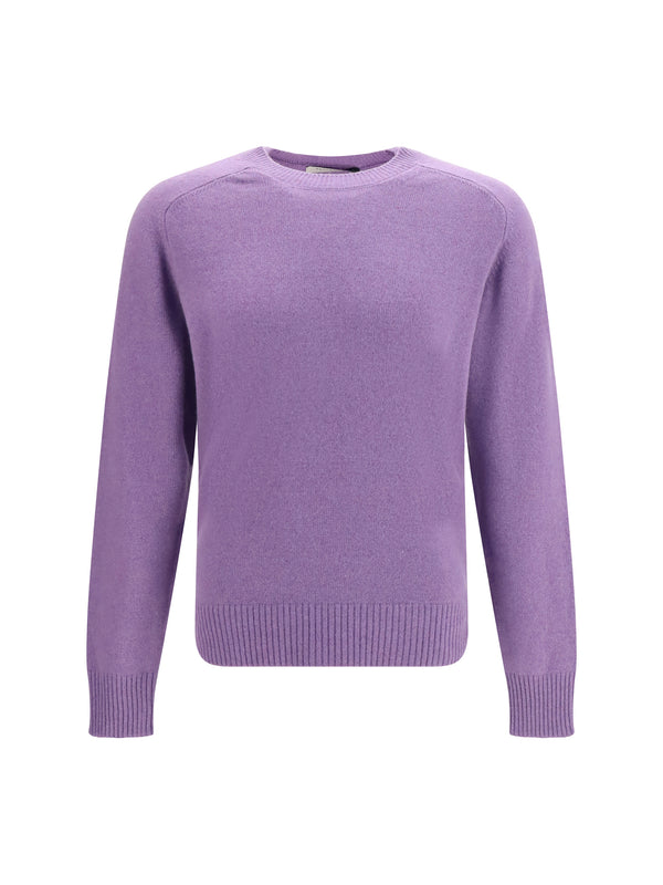 Crewneck Sweater Aubergine Kashmir/capra Hircus
