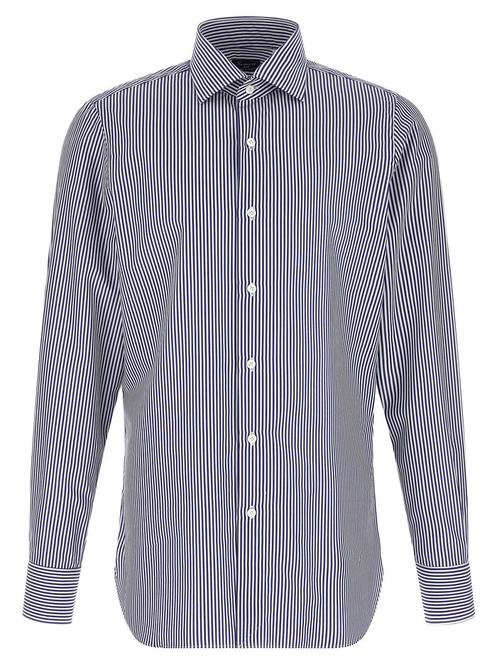 Napoli shirt Blue Cotton Shirt, Blouse