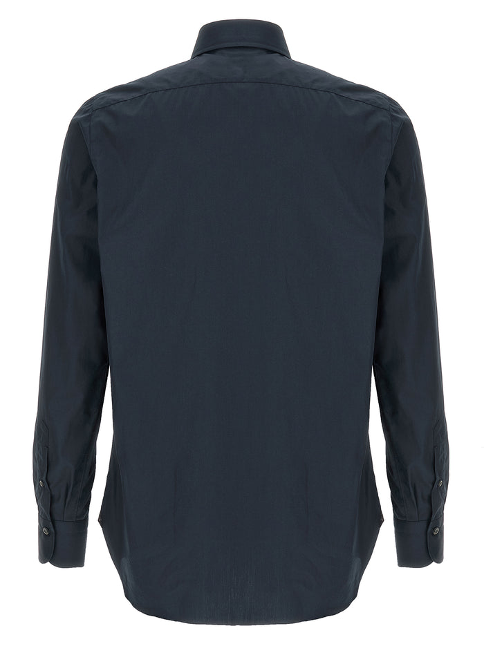 Napoli shirt Blue Cotton Shirt, Blouse