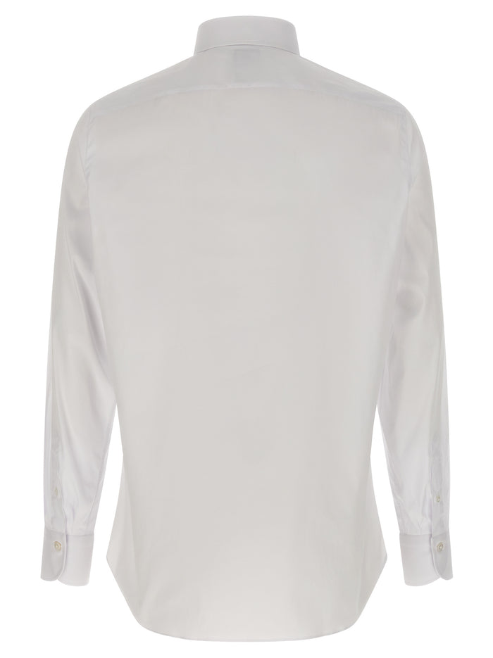 Napoli Shirt White Cotton Polyamide Elastane Shirt, Blouse