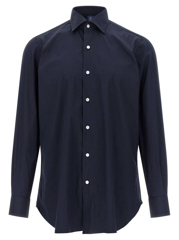 Napoli shirt Blue Cotton Polyamide Elastane Shirt, Blouse
