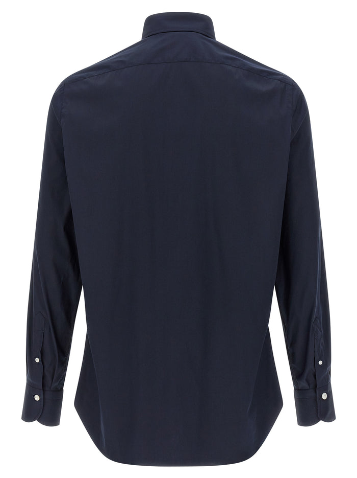 Napoli shirt Blue Cotton Polyamide Elastane Shirt, Blouse