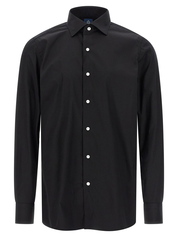 Napoli shirt Black Cotton Polyamide Elastane Shirt, Blouse